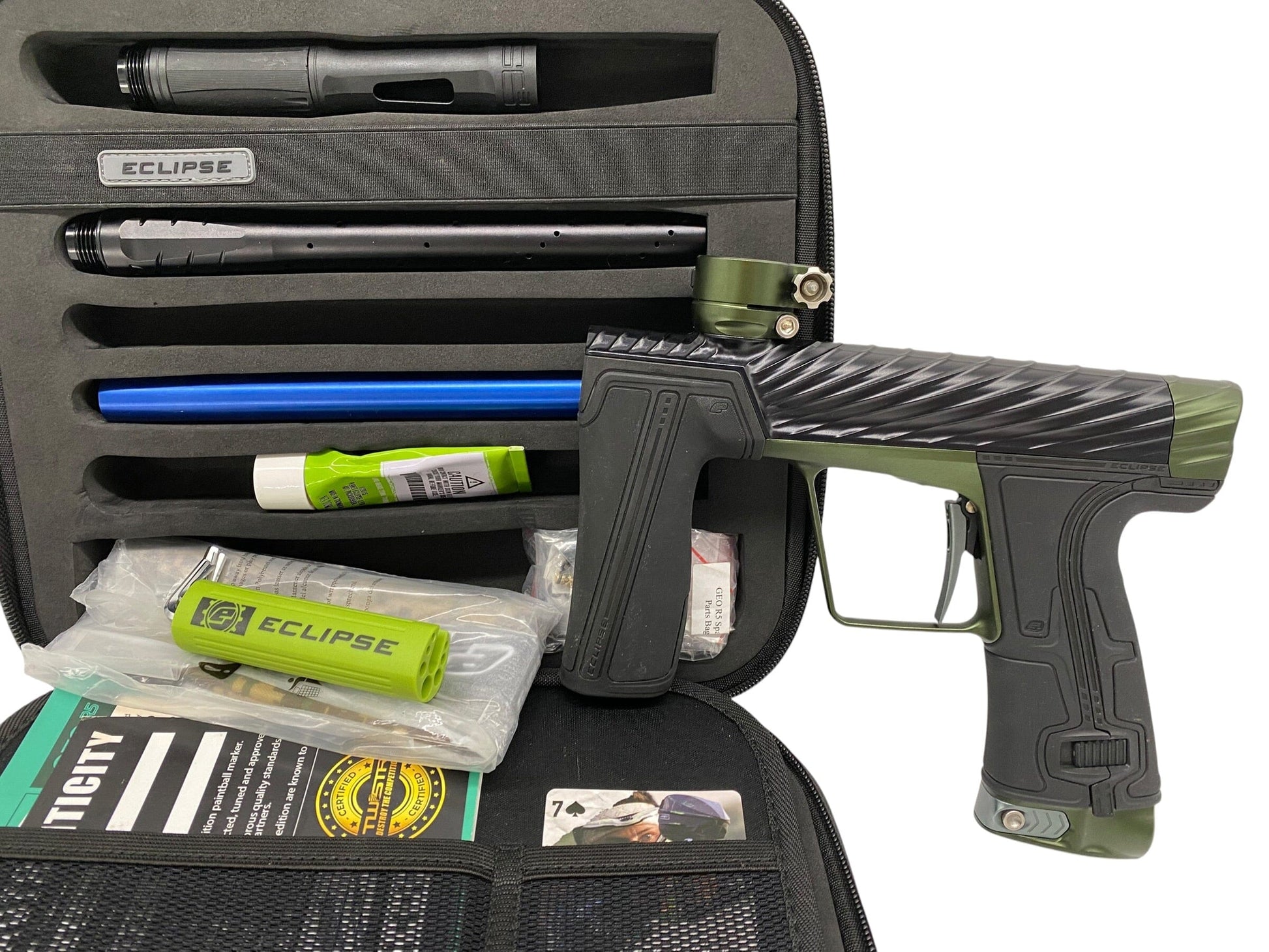 Used Planet Eclipse TWISTER Geo R5 Black/BRG Paintball Gun Paintball Gun from CPXBrosPaintball Buy/Sell/Trade Paintball Markers, New Paintball Guns, Paintball Hoppers, Paintball Masks, and Hormesis Headbands