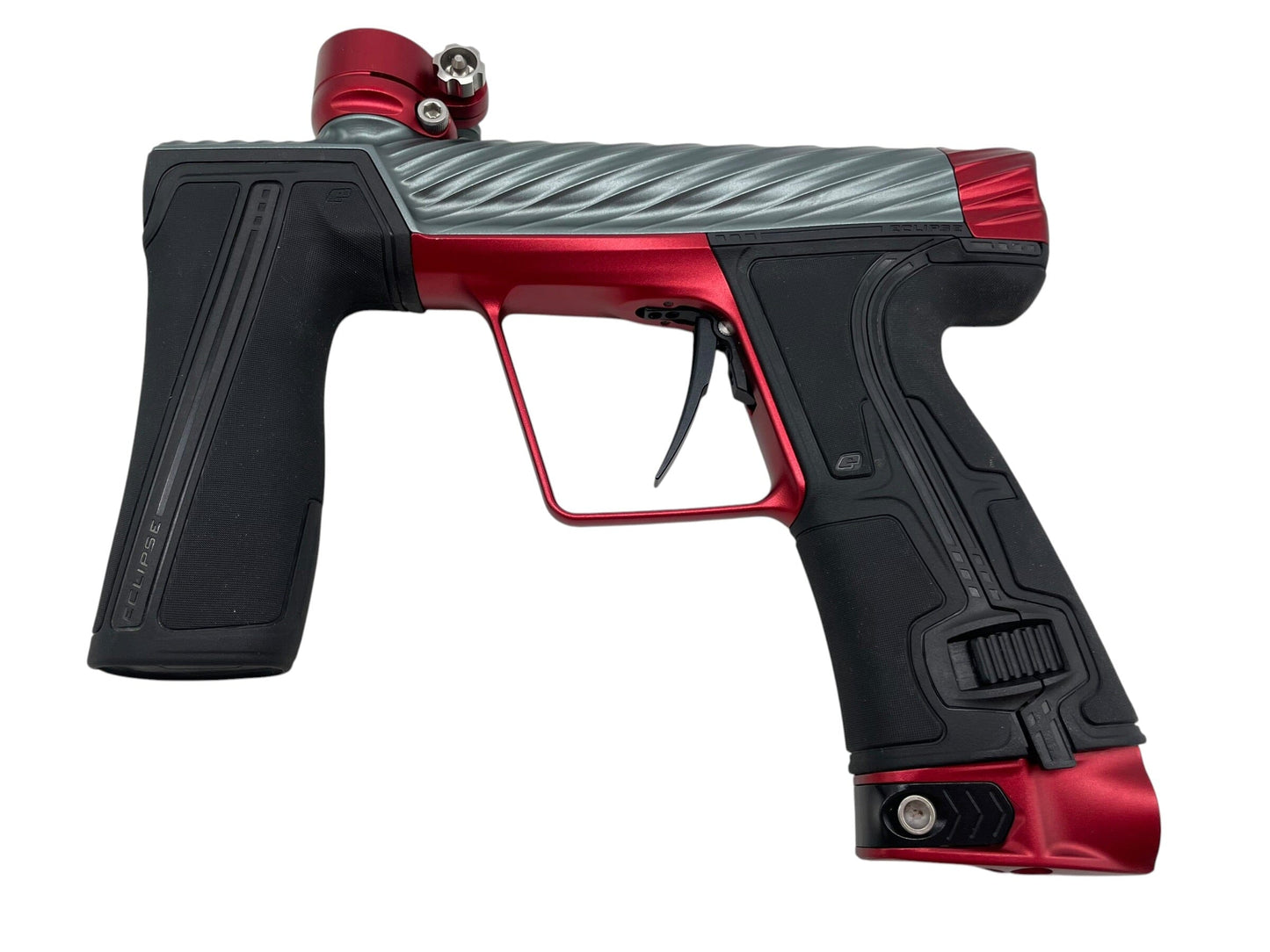 Used Planet Eclipse TWISTER Geo R5 Grey/Red Paintball Gun Paintball Gun from CPXBrosPaintball Buy/Sell/Trade Paintball Markers, New Paintball Guns, Paintball Hoppers, Paintball Masks, and Hormesis Headbands