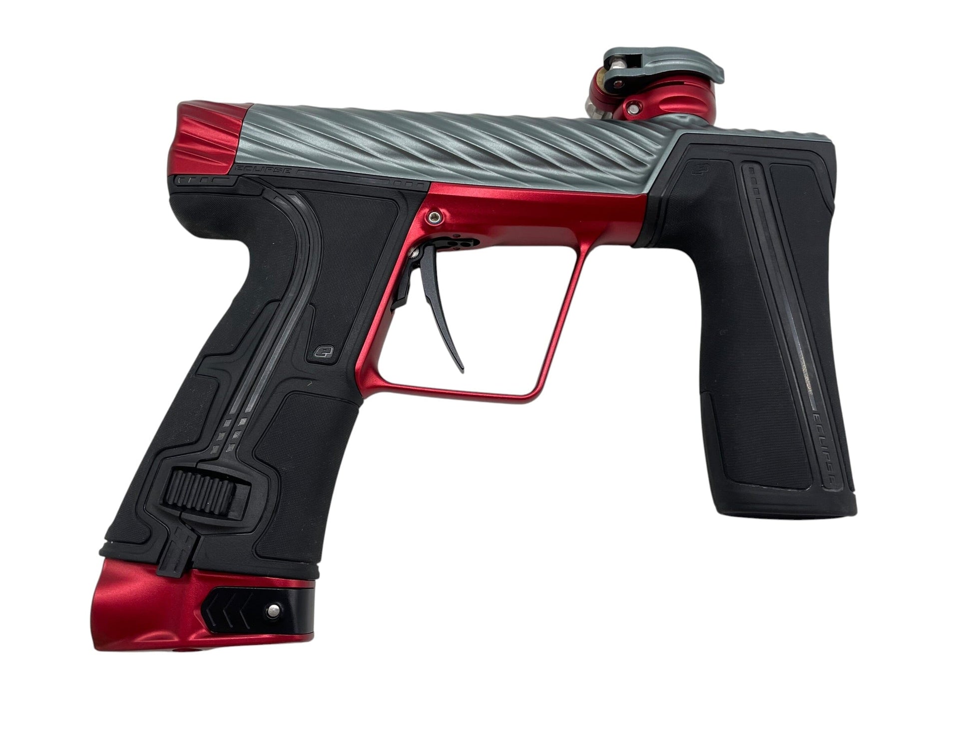 Used Planet Eclipse TWISTER Geo R5 Grey/Red Paintball Gun Paintball Gun from CPXBrosPaintball Buy/Sell/Trade Paintball Markers, New Paintball Guns, Paintball Hoppers, Paintball Masks, and Hormesis Headbands