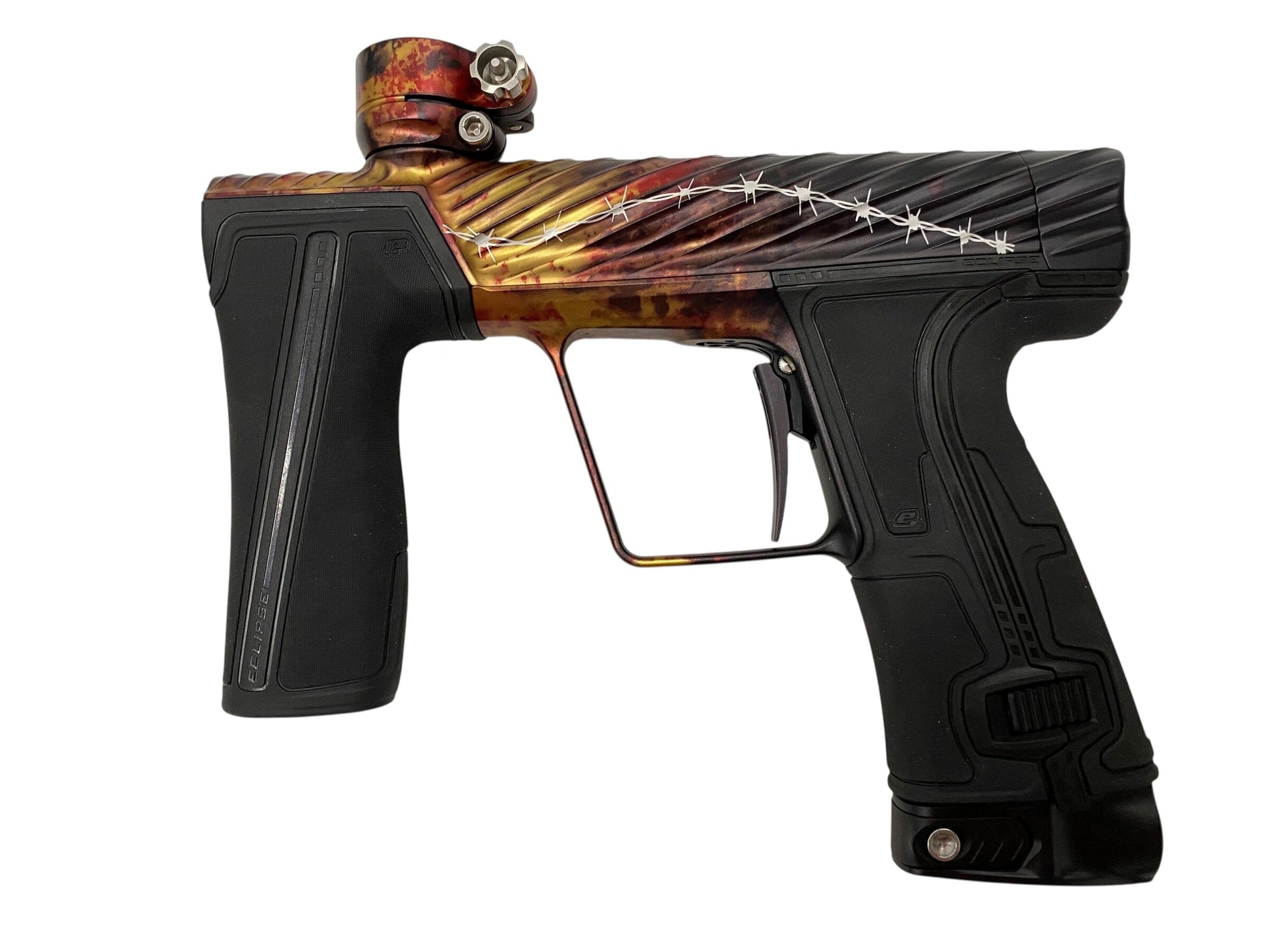 Used Planet Eclipse TWISTER Geo R5 "Hells Hounds" Paintball Gun Paintball Gun from CPXBrosPaintball Buy/Sell/Trade Paintball Markers, New Paintball Guns, Paintball Hoppers, Paintball Masks, and Hormesis Headbands