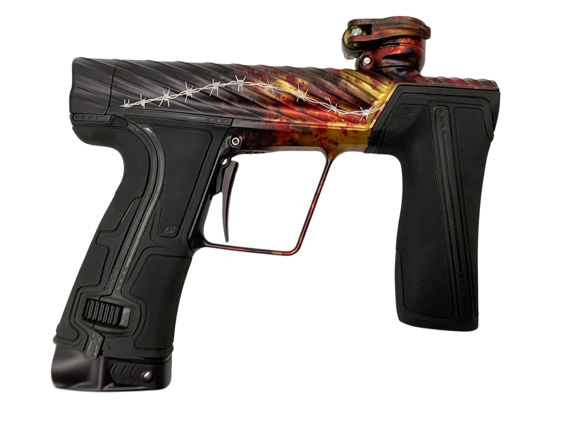 Used Planet Eclipse TWISTER Geo R5 "Hells Hounds" Paintball Gun Paintball Gun from CPXBrosPaintball Buy/Sell/Trade Paintball Markers, New Paintball Guns, Paintball Hoppers, Paintball Masks, and Hormesis Headbands