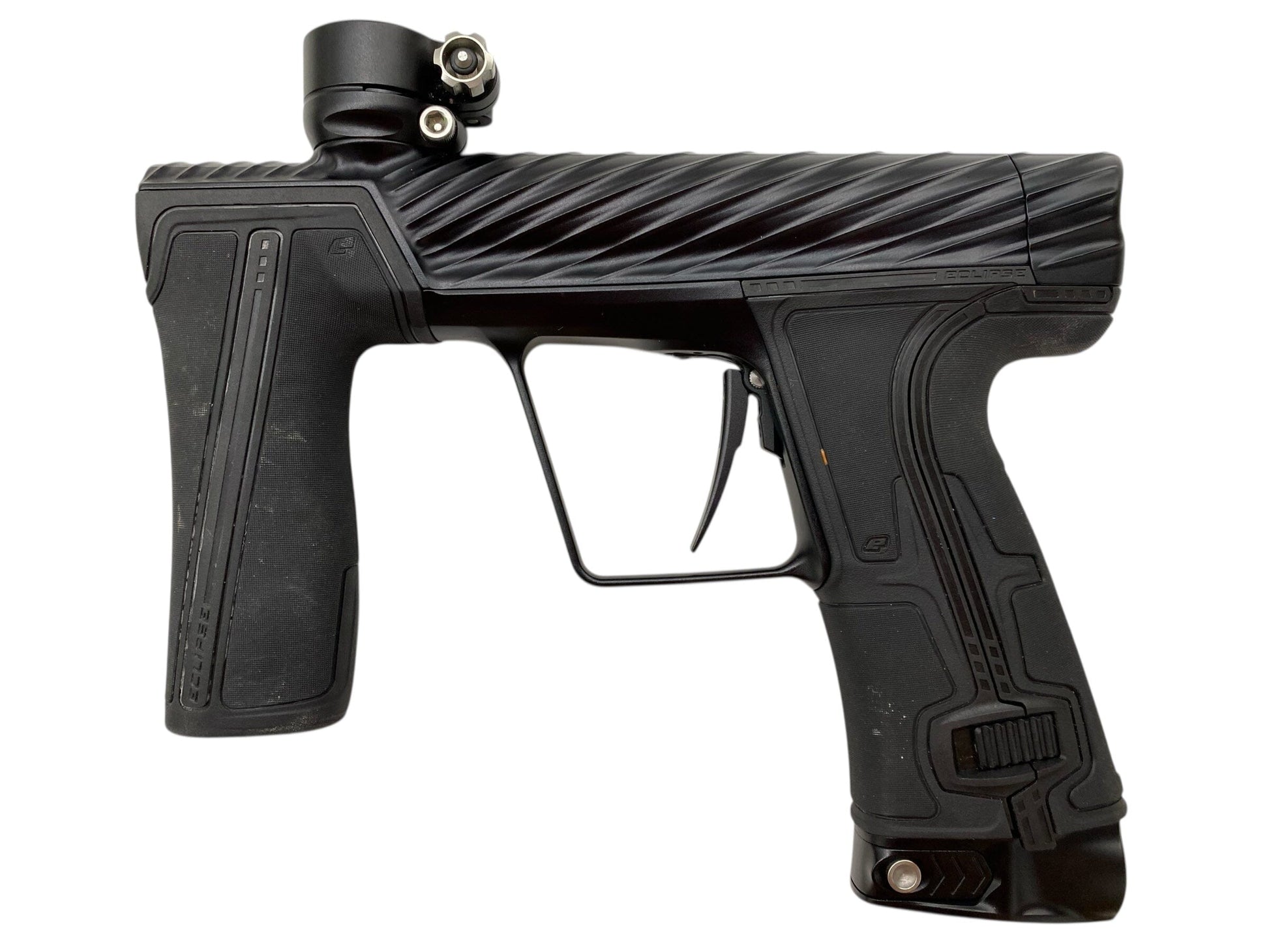 Used Planet Eclipse TWISTER Geo R5 Paintball Gun Black Paintball Gun from CPXBrosPaintball Buy/Sell/Trade Paintball Markers, New Paintball Guns, Paintball Hoppers, Paintball Masks, and Hormesis Headbands