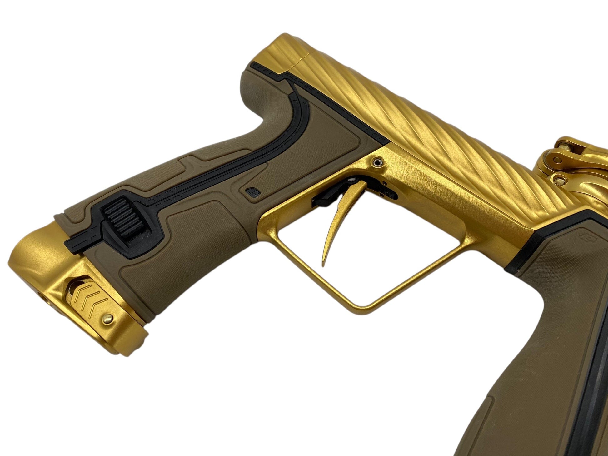 Used Planet Eclipse Twister Geo R5 Paintball Gun Gold Paintball Gun from CPXBrosPaintball Buy/Sell/Trade Paintball Markers, New Paintball Guns, Paintball Hoppers, Paintball Masks, and Hormesis Headbands