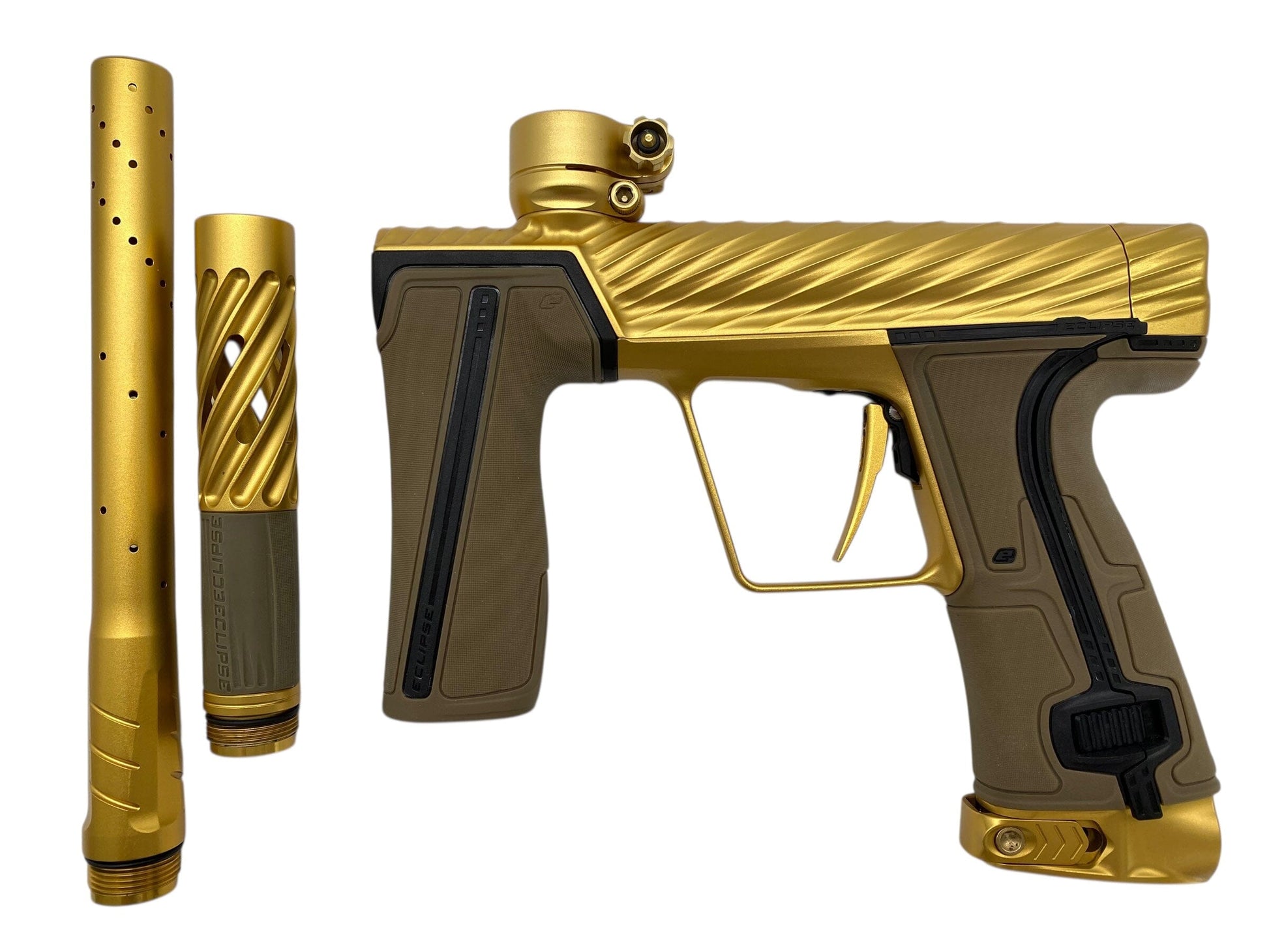 Used Planet Eclipse Twister Geo R5 Paintball Gun Gold Paintball Gun from CPXBrosPaintball Buy/Sell/Trade Paintball Markers, New Paintball Guns, Paintball Hoppers, Paintball Masks, and Hormesis Headbands