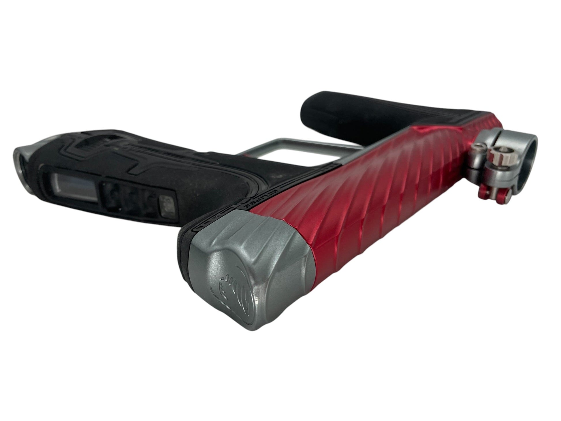 Used Planet Eclipse TWISTER Geo R5 Red/Pewter Paintball Gun Paintball Gun from CPXBrosPaintball Buy/Sell/Trade Paintball Markers, New Paintball Guns, Paintball Hoppers, Paintball Masks, and Hormesis Headbands