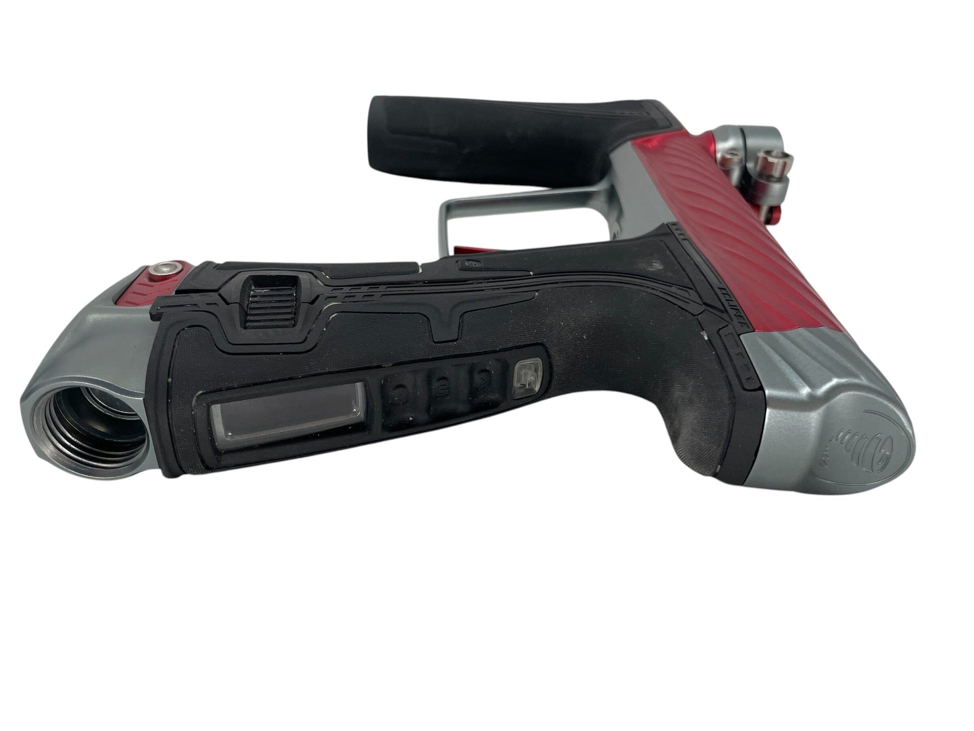 Used Planet Eclipse TWISTER Geo R5 Red/Pewter Paintball Gun Paintball Gun from CPXBrosPaintball Buy/Sell/Trade Paintball Markers, New Paintball Guns, Paintball Hoppers, Paintball Masks, and Hormesis Headbands