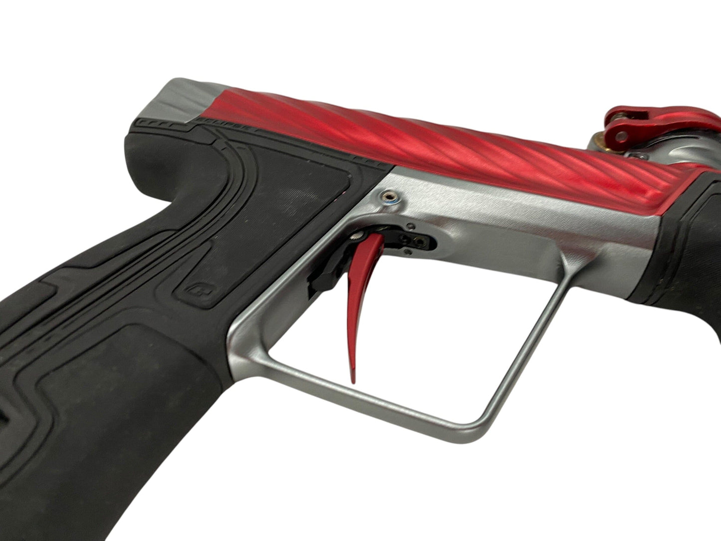 Used Planet Eclipse TWISTER Geo R5 Red/Pewter Paintball Gun Paintball Gun from CPXBrosPaintball Buy/Sell/Trade Paintball Markers, New Paintball Guns, Paintball Hoppers, Paintball Masks, and Hormesis Headbands