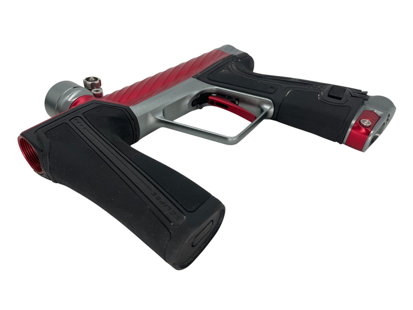 Used Planet Eclipse TWISTER Geo R5 Red/Pewter Paintball Gun Paintball Gun from CPXBrosPaintball Buy/Sell/Trade Paintball Markers, New Paintball Guns, Paintball Hoppers, Paintball Masks, and Hormesis Headbands