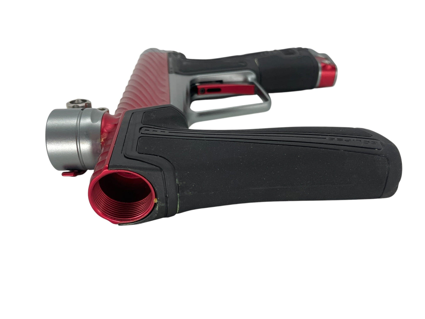Used Planet Eclipse TWISTER Geo R5 Red/Pewter Paintball Gun Paintball Gun from CPXBrosPaintball Buy/Sell/Trade Paintball Markers, New Paintball Guns, Paintball Hoppers, Paintball Masks, and Hormesis Headbands