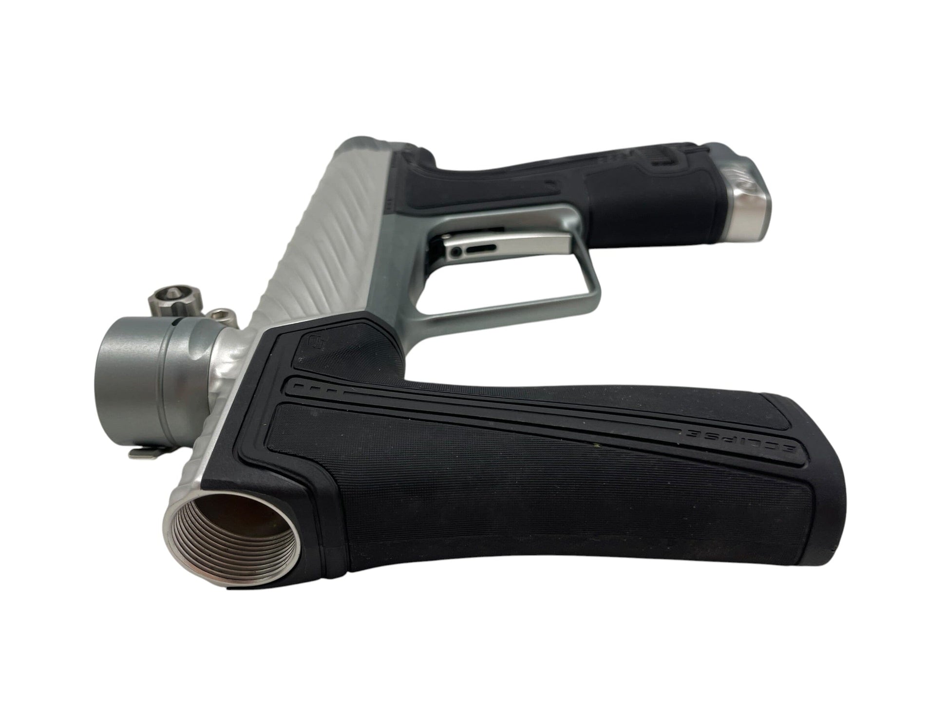 Used Planet Eclipse TWISTER Geo R5 Silver/Grey Paintball Gun Paintball Gun from CPXBrosPaintball Buy/Sell/Trade Paintball Markers, New Paintball Guns, Paintball Hoppers, Paintball Masks, and Hormesis Headbands