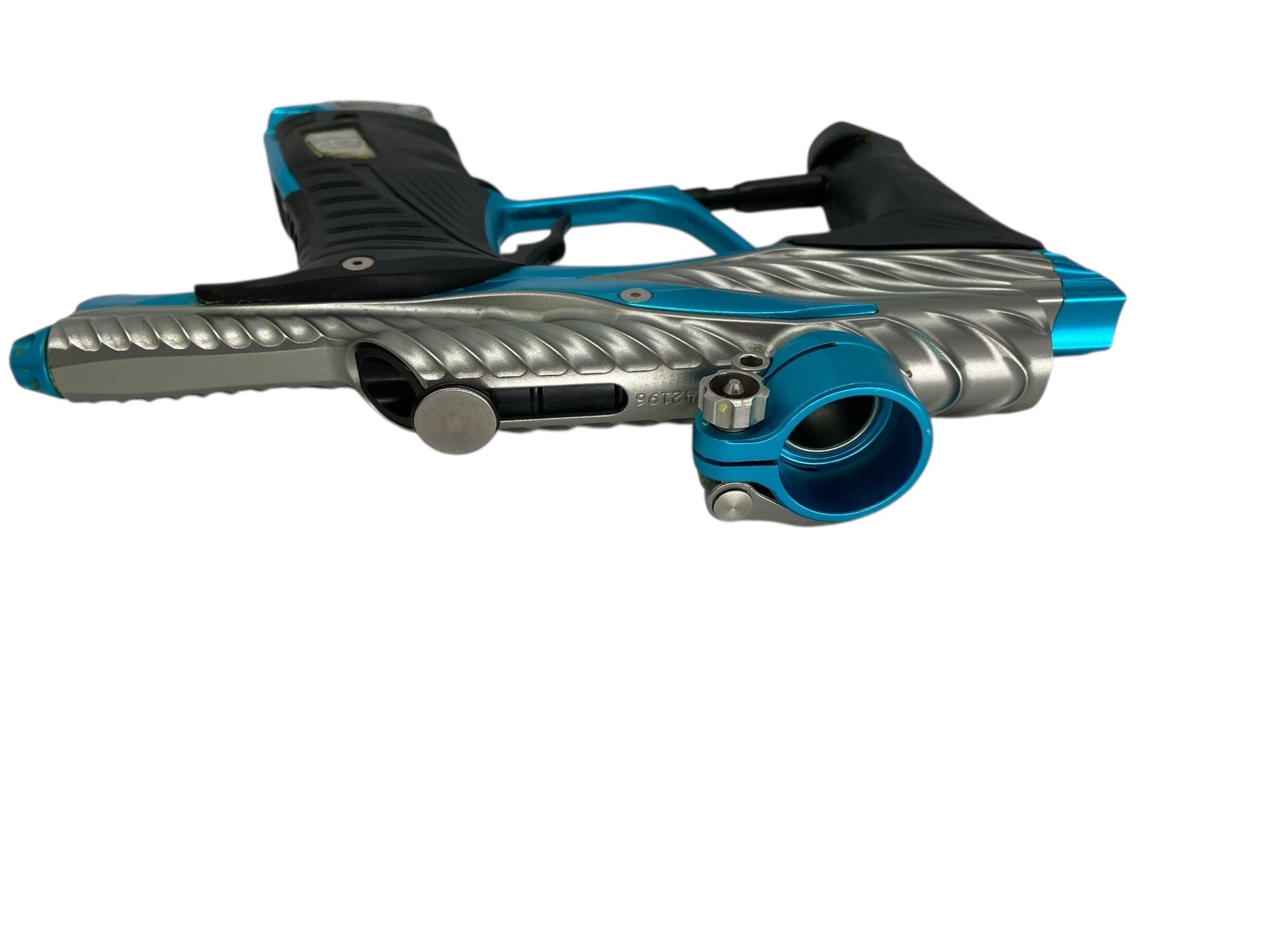 Used Planet Eclipse Twister Lv1.6 Paintball Gun Grey/Teal Paintball Gun from CPXBrosPaintball Buy/Sell/Trade Paintball Markers, New Paintball Guns, Paintball Hoppers, Paintball Masks, and Hormesis Headbands