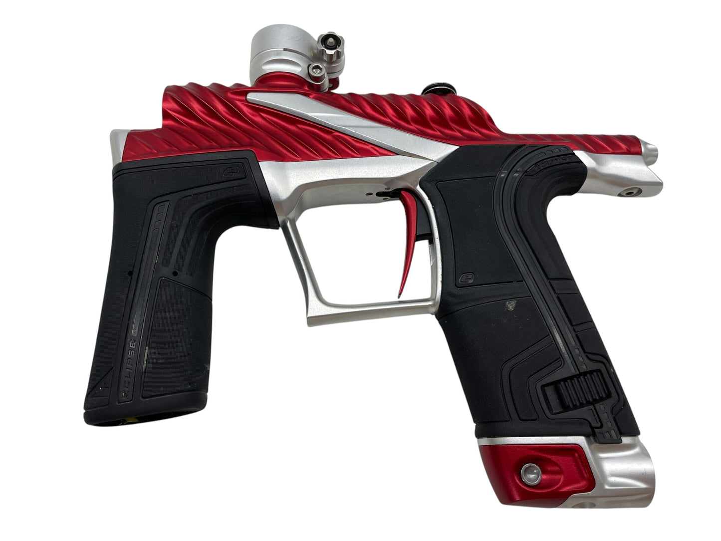 Used Planet Eclipse TWISTER Lv1.6 Red/Silver Paintball Gun Paintball Gun from CPXBrosPaintball Buy/Sell/Trade Paintball Markers, New Paintball Guns, Paintball Hoppers, Paintball Masks, and Hormesis Headbands