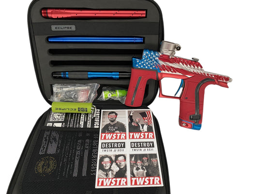 Used Planet Eclipse Twister LV2 - Olympic Series - USA Paintball Gun Paintball Gun from CPXBrosPaintball Buy/Sell/Trade Paintball Markers, New Paintball Guns, Paintball Hoppers, Paintball Masks, and Hormesis Headbands