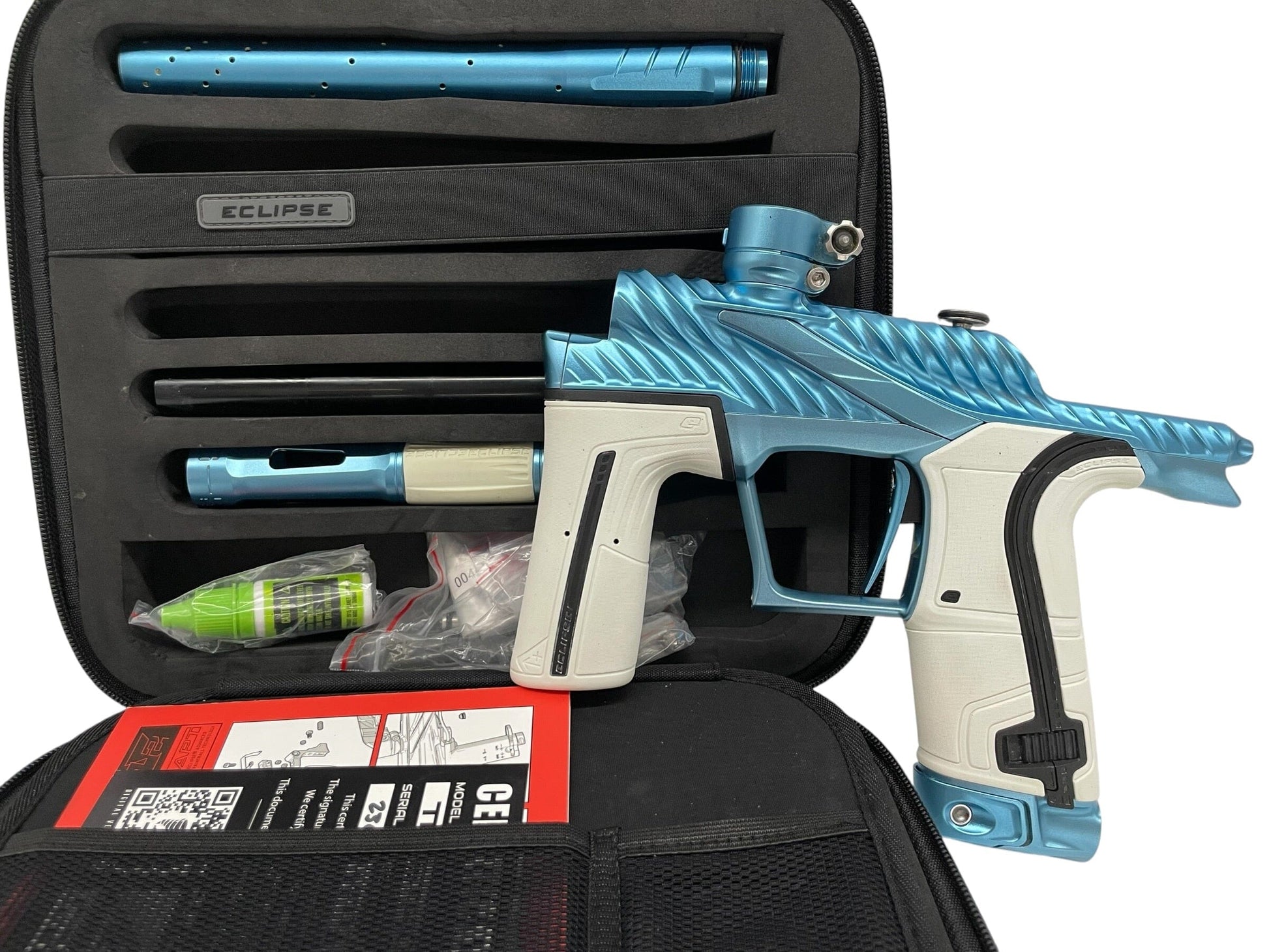 Used Planet Eclipse Twister Lv2 Paintball Gun Baby Blue Paintball Gun from CPXBrosPaintball Buy/Sell/Trade Paintball Markers, New Paintball Guns, Paintball Hoppers, Paintball Masks, and Hormesis Headbands