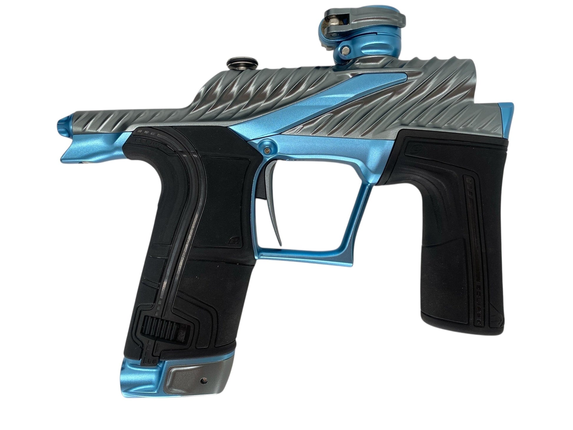 Used Planet Eclipse TWISTER Lv2 Paintball Gun Grey/Teal Paintball Gun from CPXBrosPaintball Buy/Sell/Trade Paintball Markers, New Paintball Guns, Paintball Hoppers, Paintball Masks, and Hormesis Headbands