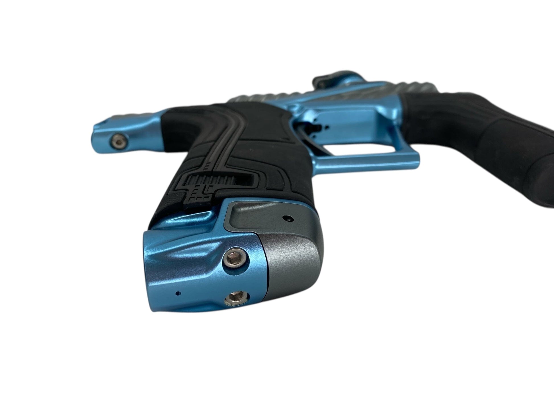 Used Planet Eclipse TWISTER Lv2 Paintball Gun Grey/Teal Paintball Gun from CPXBrosPaintball Buy/Sell/Trade Paintball Markers, New Paintball Guns, Paintball Hoppers, Paintball Masks, and Hormesis Headbands