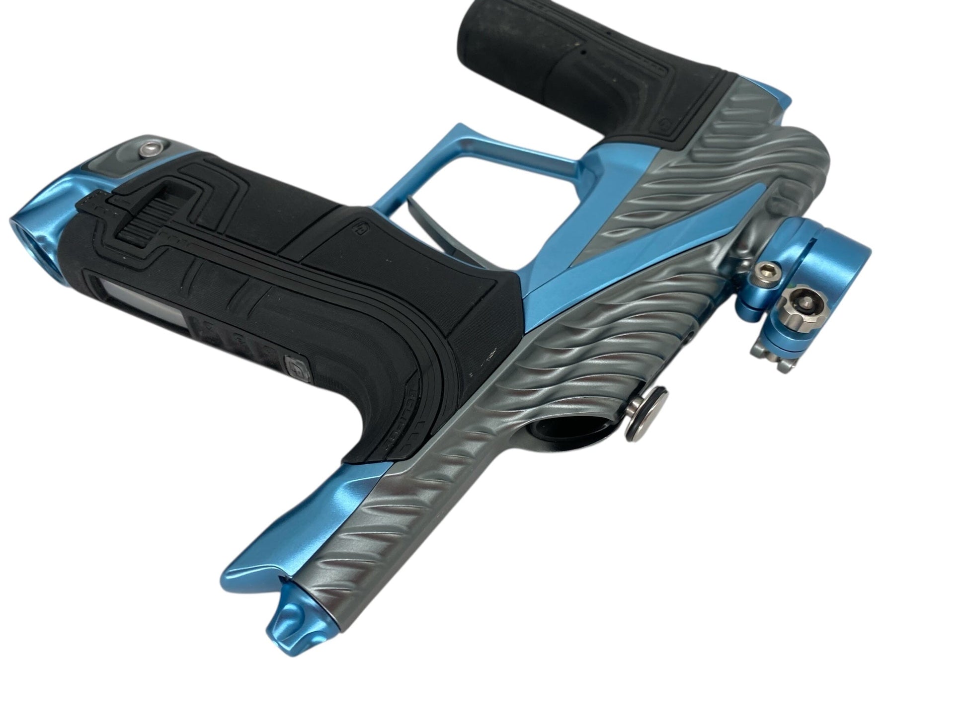 Used Planet Eclipse TWISTER Lv2 Paintball Gun Grey/Teal Paintball Gun from CPXBrosPaintball Buy/Sell/Trade Paintball Markers, New Paintball Guns, Paintball Hoppers, Paintball Masks, and Hormesis Headbands