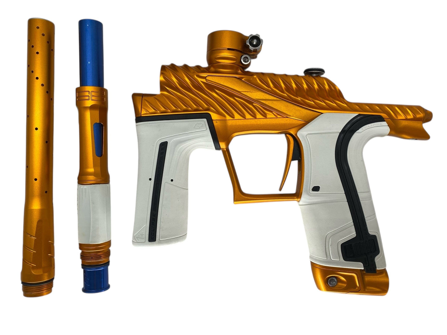 Used Planet Eclipse TWISTER Lv2 Paintball Gun Orange Paintball Gun from CPXBrosPaintball Buy/Sell/Trade Paintball Markers, New Paintball Guns, Paintball Hoppers, Paintball Masks, and Hormesis Headbands