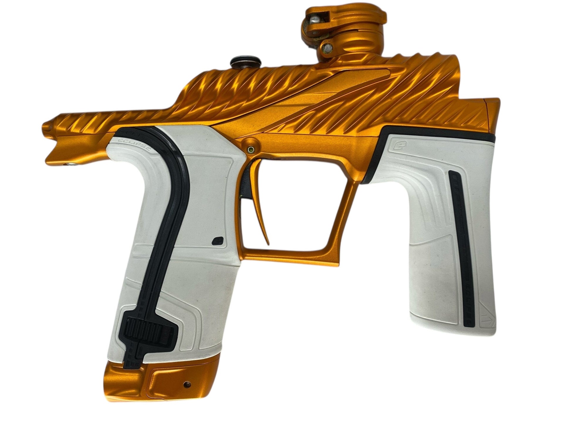 Used Planet Eclipse TWISTER Lv2 Paintball Gun Orange Paintball Gun from CPXBrosPaintball Buy/Sell/Trade Paintball Markers, New Paintball Guns, Paintball Hoppers, Paintball Masks, and Hormesis Headbands