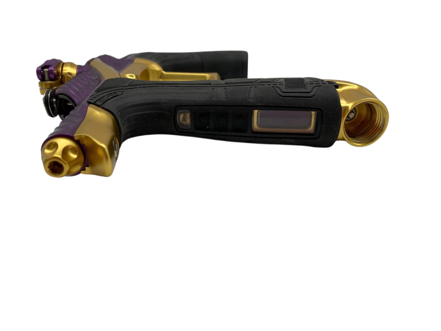 Used Planet Eclipse Twister Lv2 Paintball Gun Purple/Gold Paintball Gun from CPXBrosPaintball Buy/Sell/Trade Paintball Markers, New Paintball Guns, Paintball Hoppers, Paintball Masks, and Hormesis Headbands