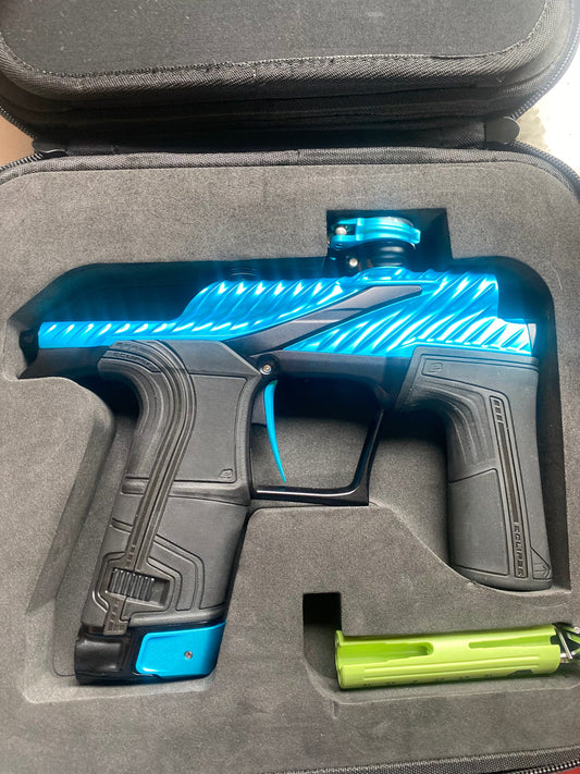 Used Planet Eclipse Twister Lv2 Paintball Gun Teal/Black Paintball Gun from CPXBrosPaintball Buy/Sell/Trade Paintball Markers, New Paintball Guns, Paintball Hoppers, Paintball Masks, and Hormesis Headbands