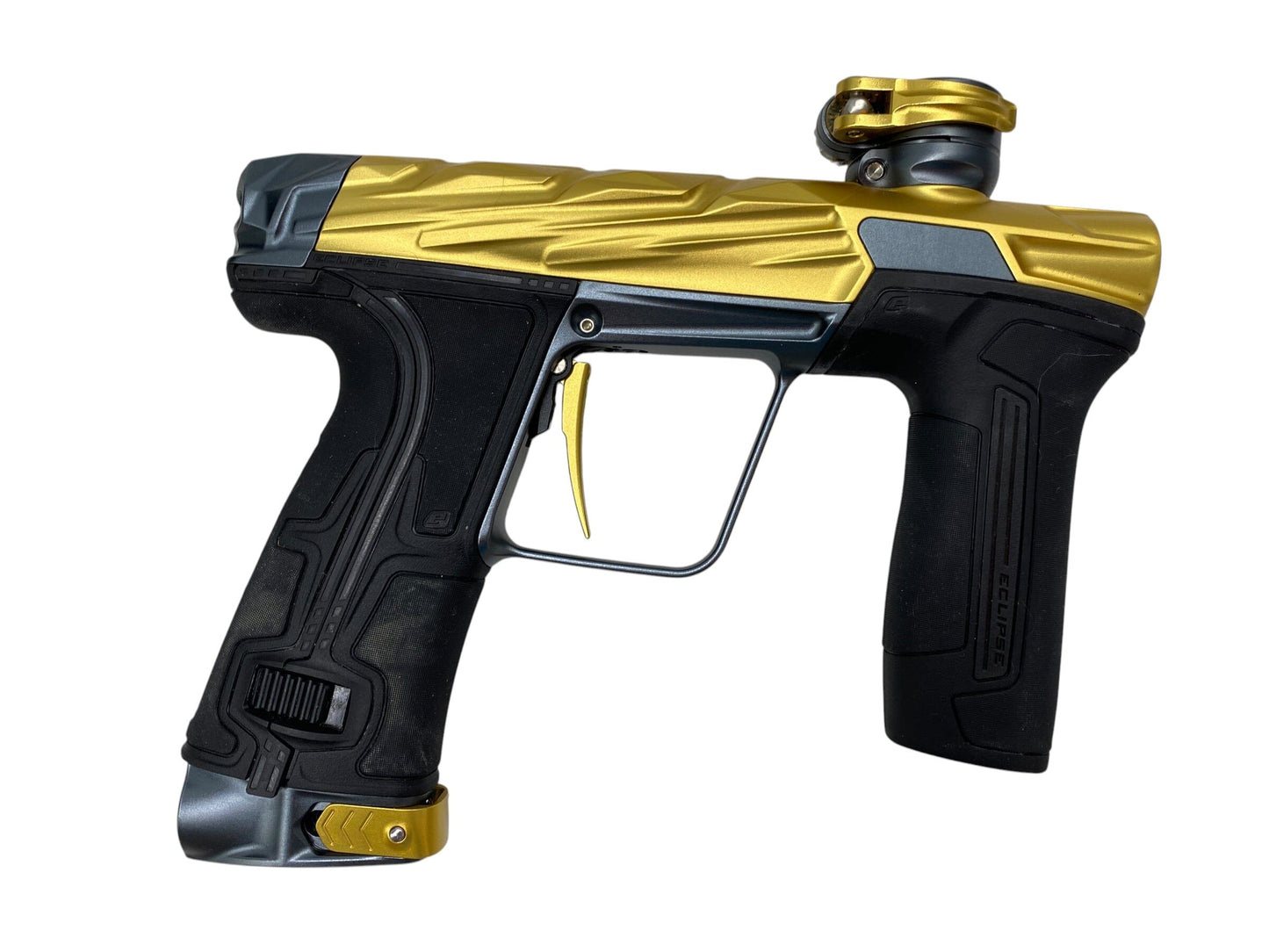 Used Planet Eclispe Cs3 Infamous Paintball Gun Gold Grey Paintball Gun from CPXBrosPaintball Buy/Sell/Trade Paintball Markers, New Paintball Guns, Paintball Hoppers, Paintball Masks, and Hormesis Headbands