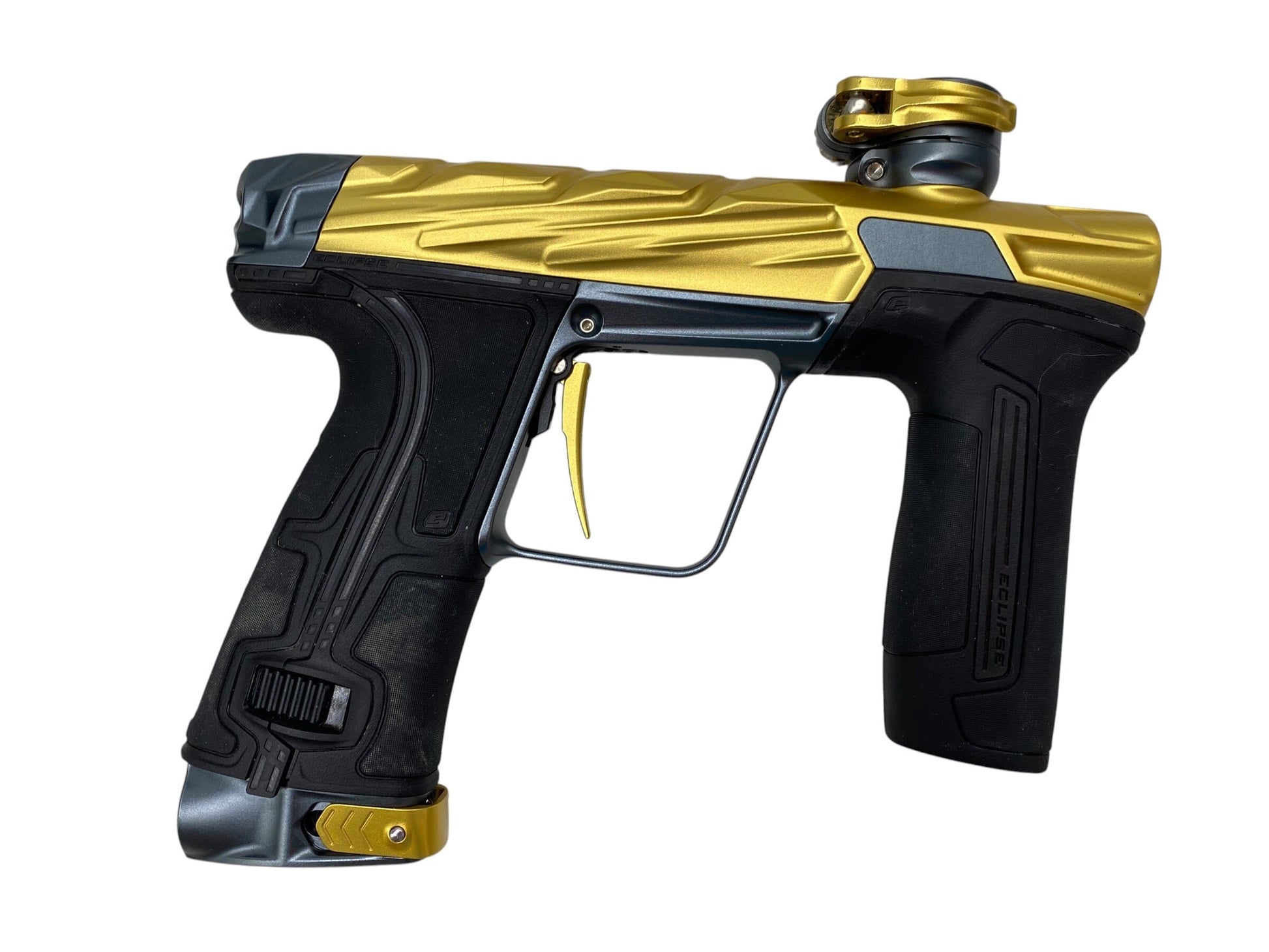 Used Planet Eclispe Cs3 Infamous Paintball Gun Gold Grey Paintball Gun from CPXBrosPaintball Buy/Sell/Trade Paintball Markers, New Paintball Guns, Paintball Hoppers, Paintball Masks, and Hormesis Headbands