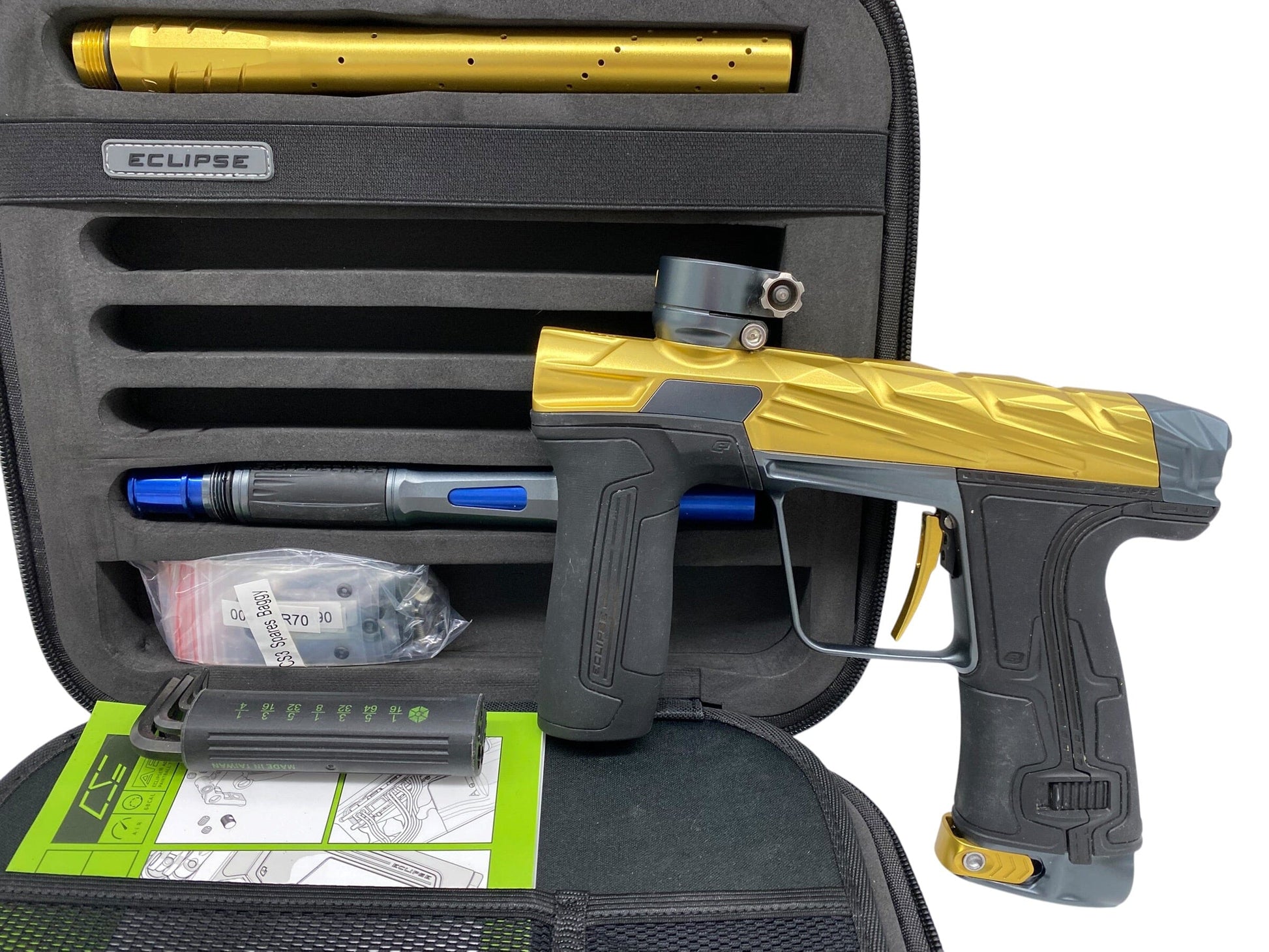 Used Planet Eclispe Cs3 Infamous Paintball Gun Gold Grey Paintball Gun from CPXBrosPaintball Buy/Sell/Trade Paintball Markers, New Paintball Guns, Paintball Hoppers, Paintball Masks, and Hormesis Headbands