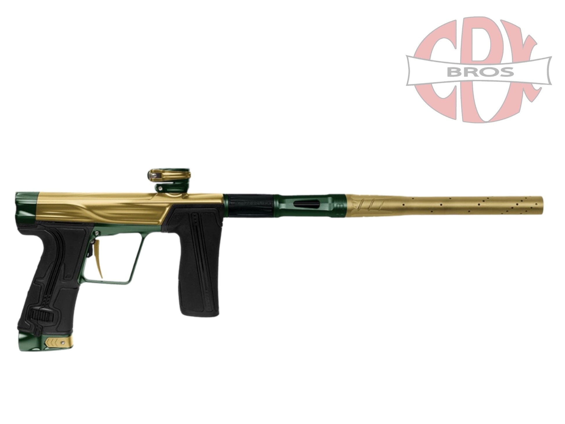 Used (PRE-ORDER) Planet Eclipse Geo R5 Paintball Gun - Gold/British Racing Green Paintball Gun from CPXBrosPaintball Buy/Sell/Trade Paintball Markers, New Paintball Guns, Paintball Hoppers, Paintball Masks, and Hormesis Headbands