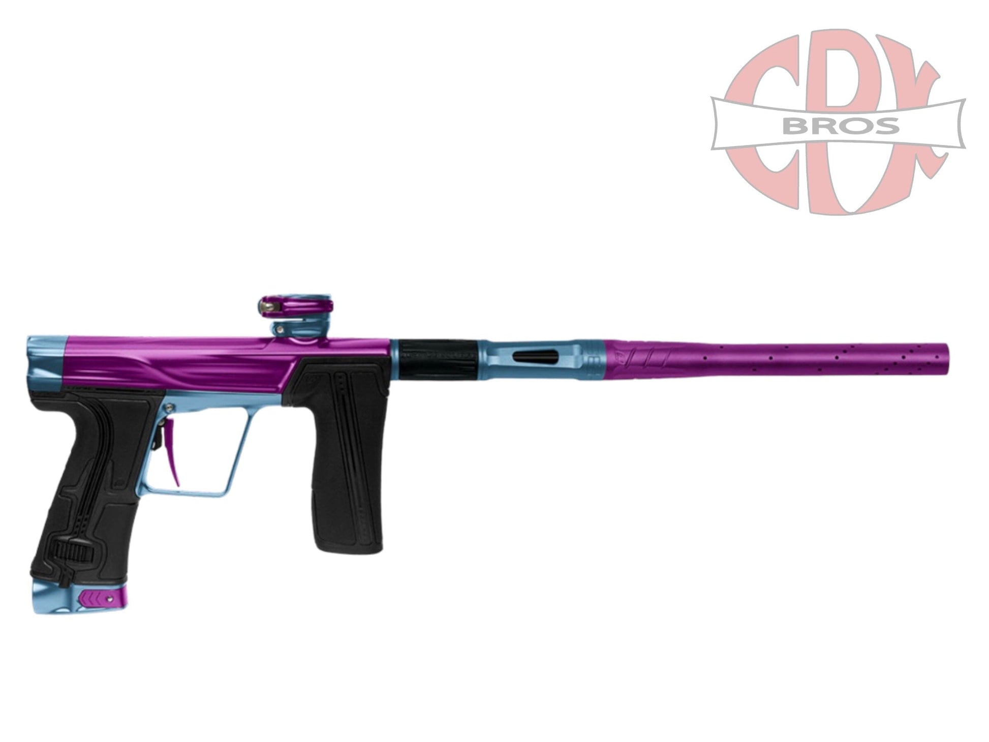 Used (PRE-ORDER) Planet Eclipse Geo R5 Paintball Gun - Purple/Electric Blue Paintball Gun from CPXBrosPaintball Buy/Sell/Trade Paintball Markers, New Paintball Guns, Paintball Hoppers, Paintball Masks, and Hormesis Headbands