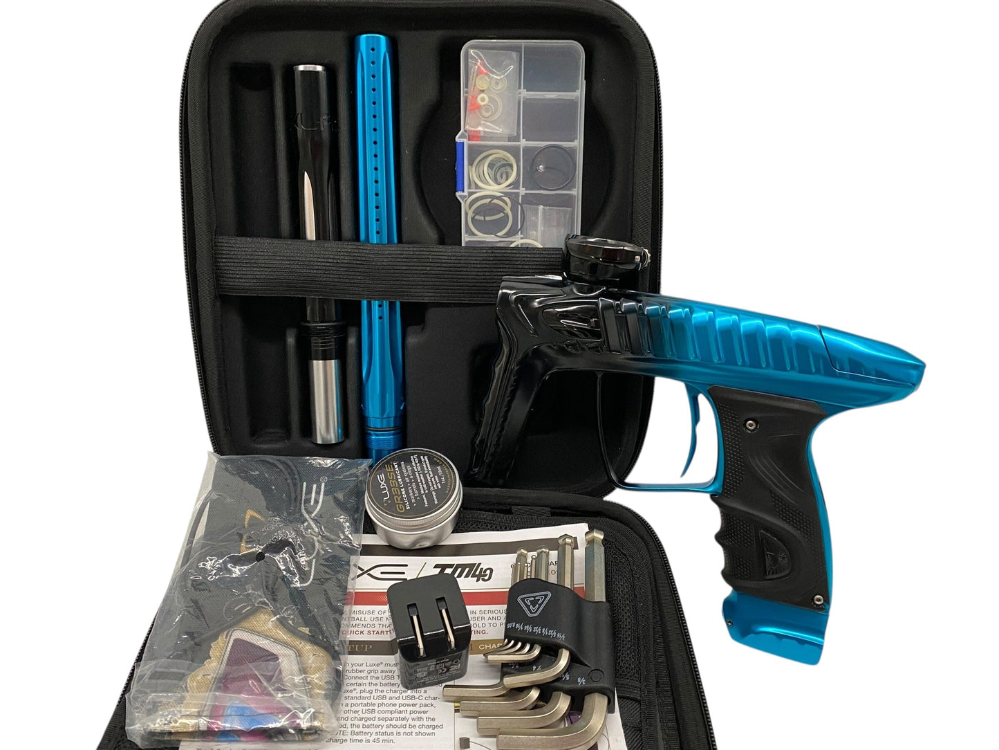 Used Project Dlx Luxe Tm40 Paintball Gun Black/Teal Fade Paintball Gun from CPXBrosPaintball Buy/Sell/Trade Paintball Markers, New Paintball Guns, Paintball Hoppers, Paintball Masks, and Hormesis Headbands
