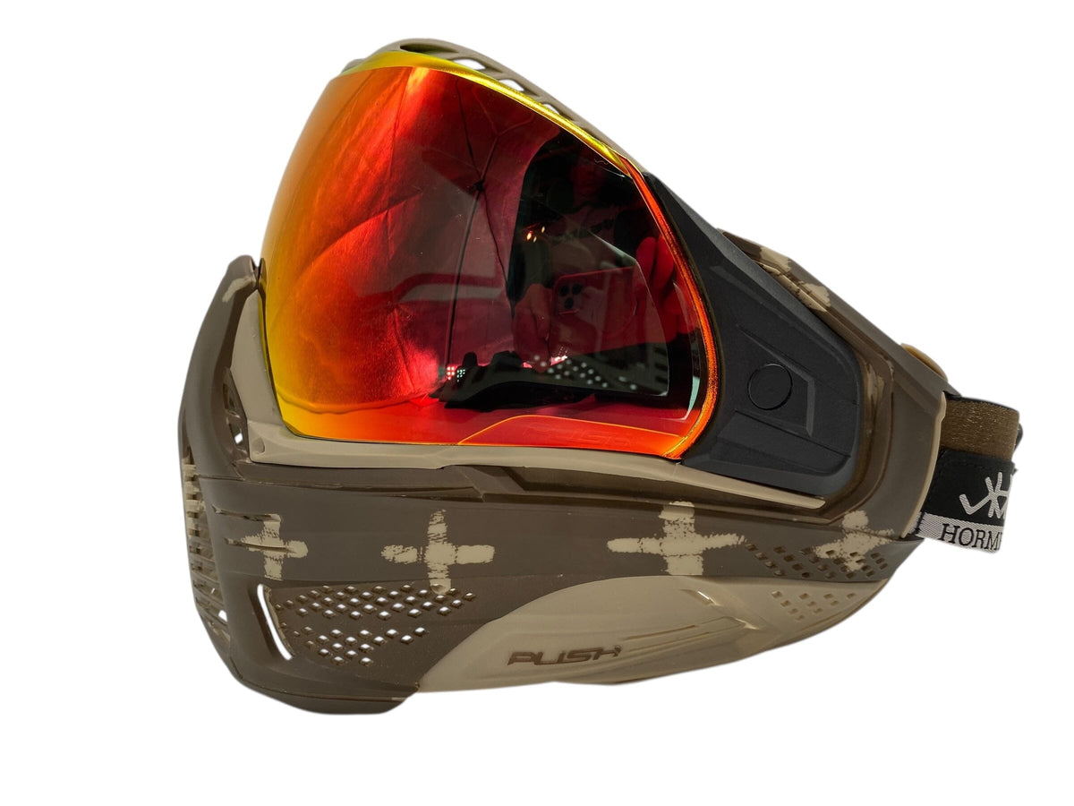 Used Push HORMESIS Paintball Mask Paintball Gun from CPXBrosPaintball Buy/Sell/Trade Paintball Markers, New Paintball Guns, Paintball Hoppers, Paintball Masks, and Hormesis Headbands