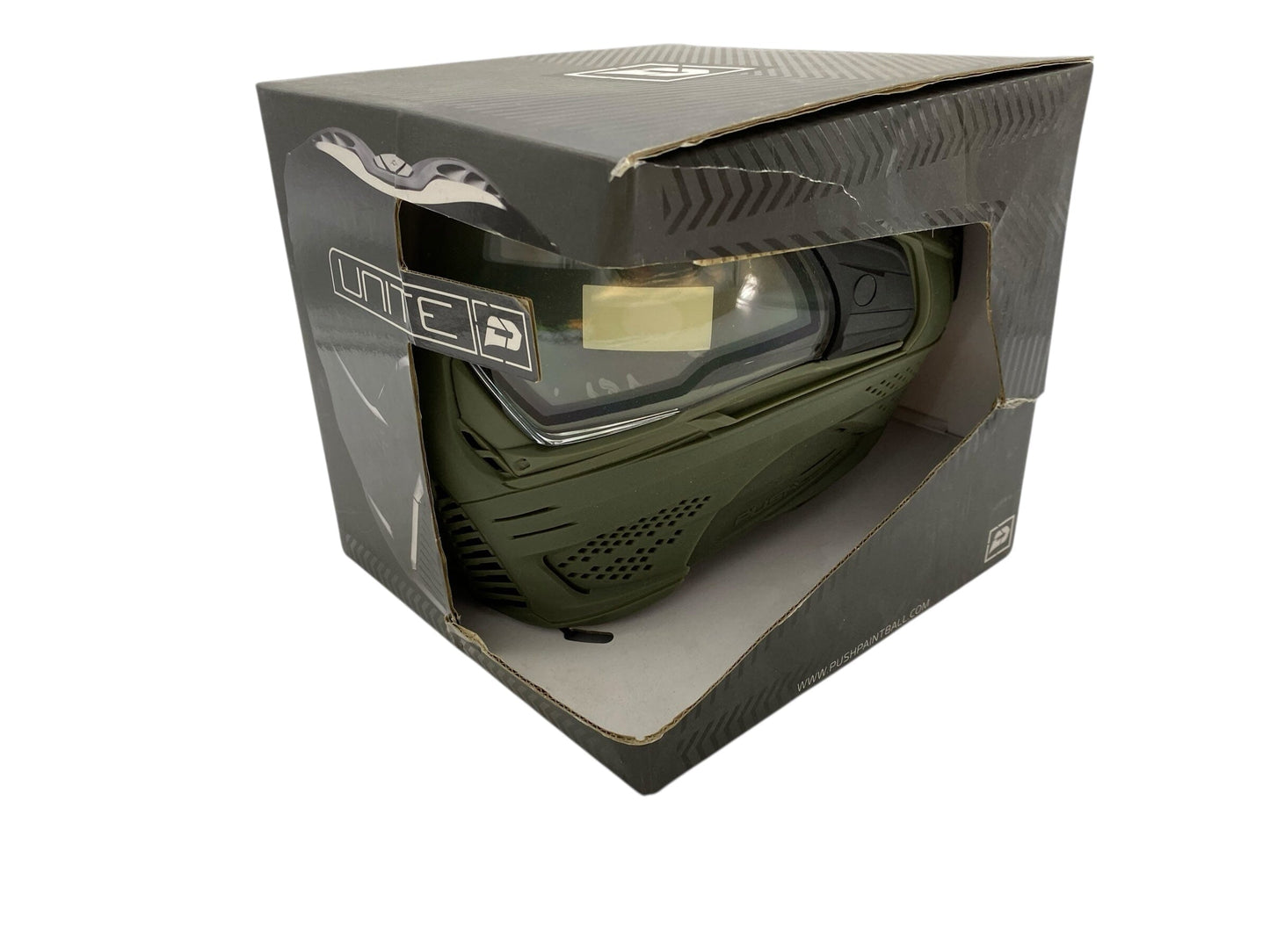 Used PUSH UNITE PAINTBALL MASK/GOGGLES - BASIC OLIVE Paintball Gun from CPXBrosPaintball Buy/Sell/Trade Paintball Markers, New Paintball Guns, Paintball Hoppers, Paintball Masks, and Hormesis Headbands