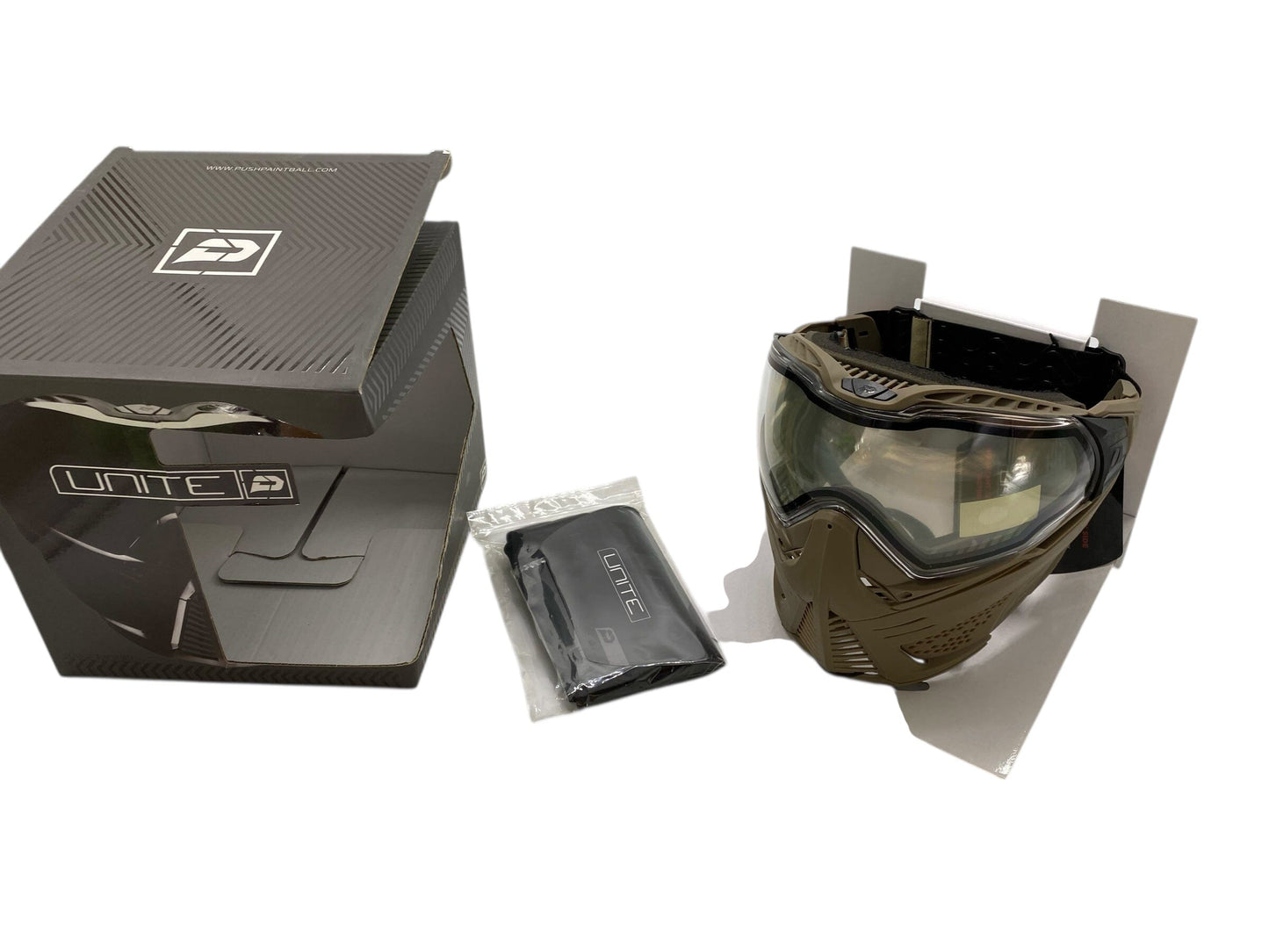 Used PUSH UNITE PAINTBALL MASK/GOGGLES - BASIC TAN Paintball Gun from CPXBrosPaintball Buy/Sell/Trade Paintball Markers, New Paintball Guns, Paintball Hoppers, Paintball Masks, and Hormesis Headbands