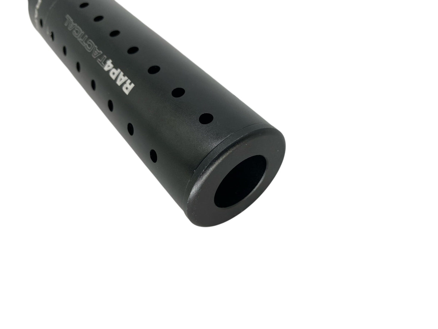 Used Rap 4 Tactical Paintball Gun Barrel Silencer 98 Custom Threaded Paintball Gun from CPXBrosPaintball Buy/Sell/Trade Paintball Markers, New Paintball Guns, Paintball Hoppers, Paintball Masks, and Hormesis Headbands