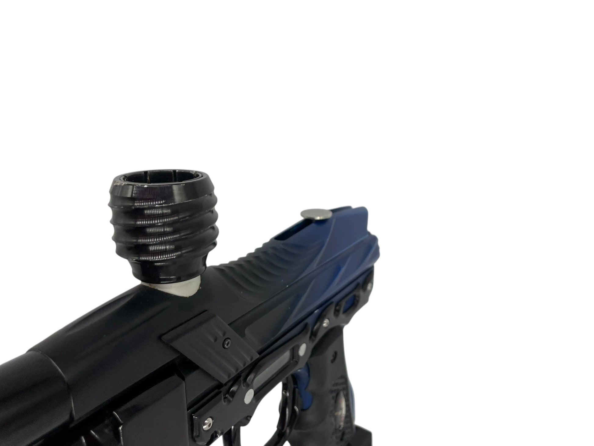 Used Read Disc Bob Long 2k2 Intimidator Paintball Gun Black/Blue Fade Paintball Gun from CPXBrosPaintball Buy/Sell/Trade Paintball Markers, New Paintball Guns, Paintball Hoppers, Paintball Masks, and Hormesis Headbands