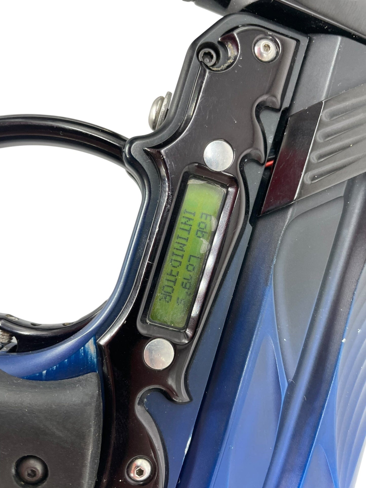 Used Read Disc Bob Long 2k2 Intimidator Paintball Gun Black/Blue Fade Paintball Gun from CPXBrosPaintball Buy/Sell/Trade Paintball Markers, New Paintball Guns, Paintball Hoppers, Paintball Masks, and Hormesis Headbands