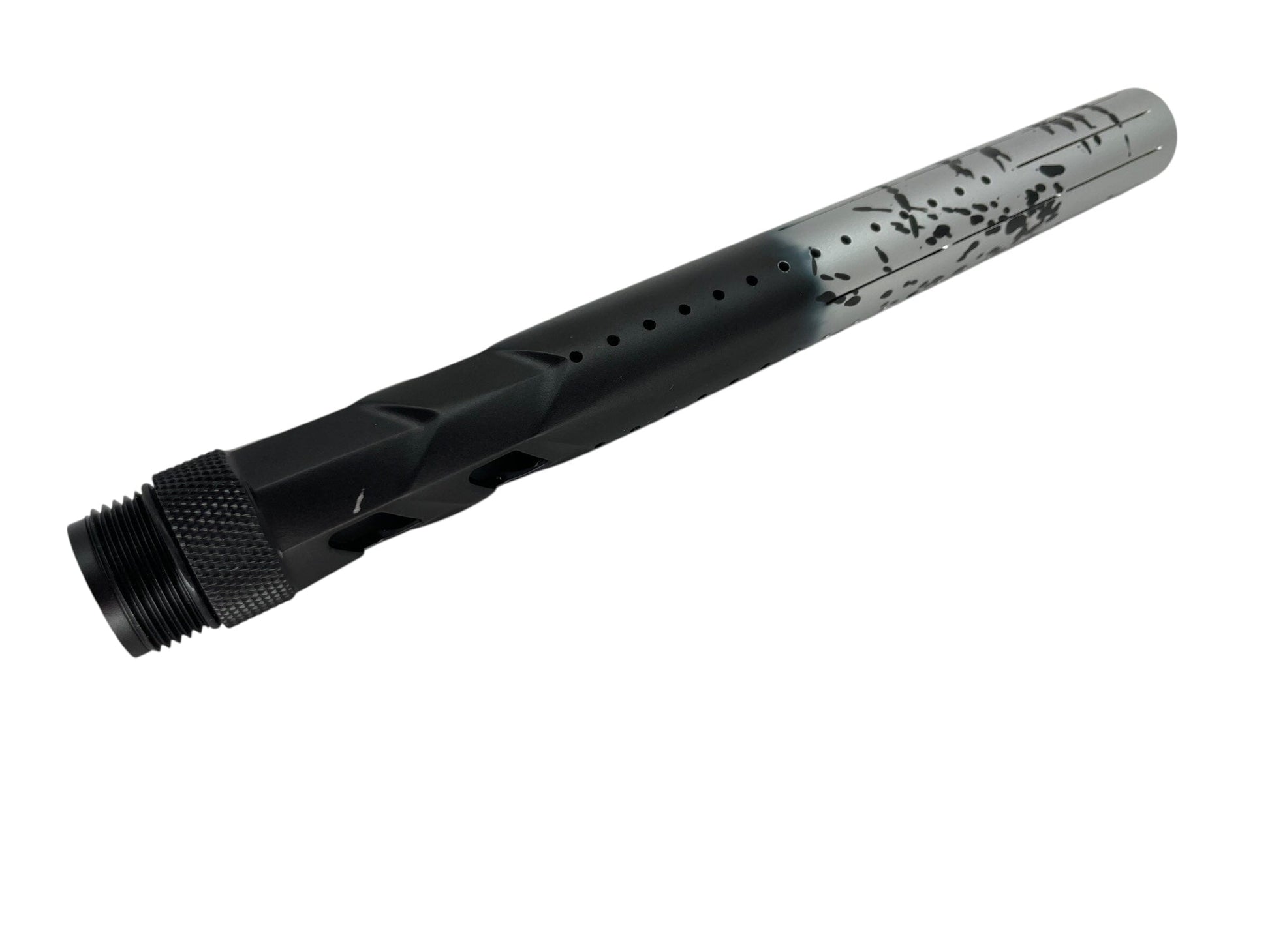 Used S63 PWR ELITE FOSSIL BARREL TIP - Black Silver / BLACK SPLASH Paintball Gun from CPXBrosPaintball Buy/Sell/Trade Paintball Markers, New Paintball Guns, Paintball Hoppers, Paintball Masks, and Hormesis Headbands