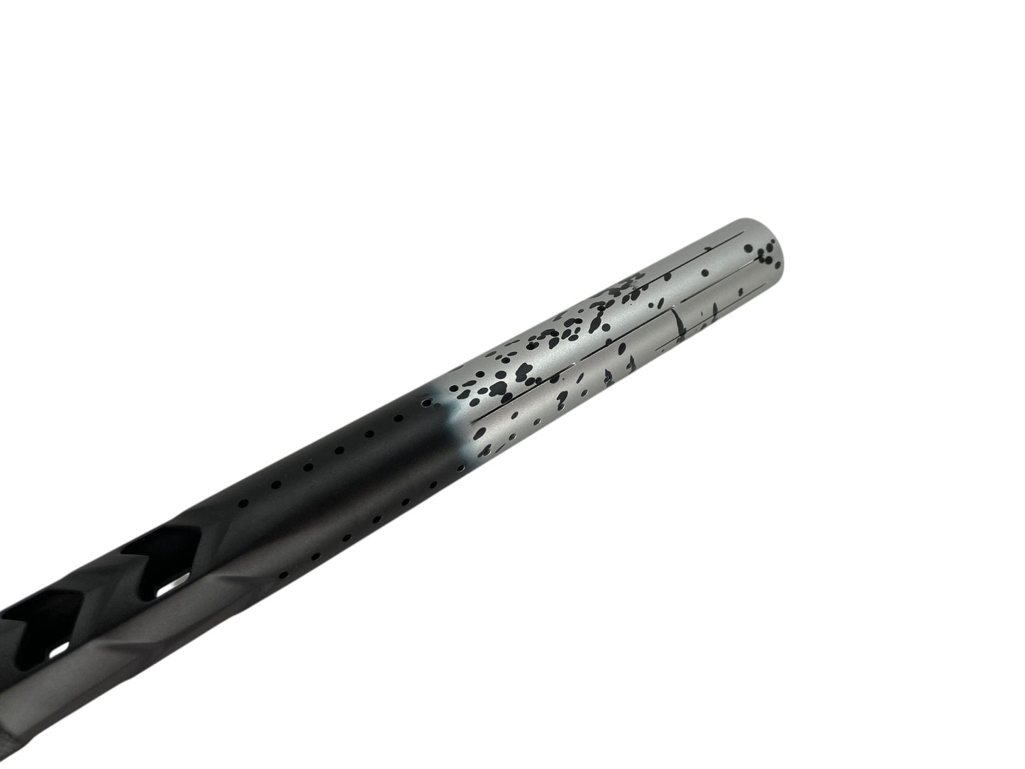 Used S63 PWR ELITE FOSSIL BARREL TIP - Black Silver / BLACK SPLASH Paintball Gun from CPXBrosPaintball Buy/Sell/Trade Paintball Markers, New Paintball Guns, Paintball Hoppers, Paintball Masks, and Hormesis Headbands