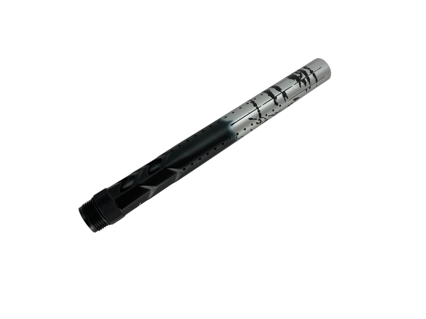 Used S63 PWR ELITE FOSSIL BARREL TIP - Black Silver / BLACK SPLASH Paintball Gun from CPXBrosPaintball Buy/Sell/Trade Paintball Markers, New Paintball Guns, Paintball Hoppers, Paintball Masks, and Hormesis Headbands