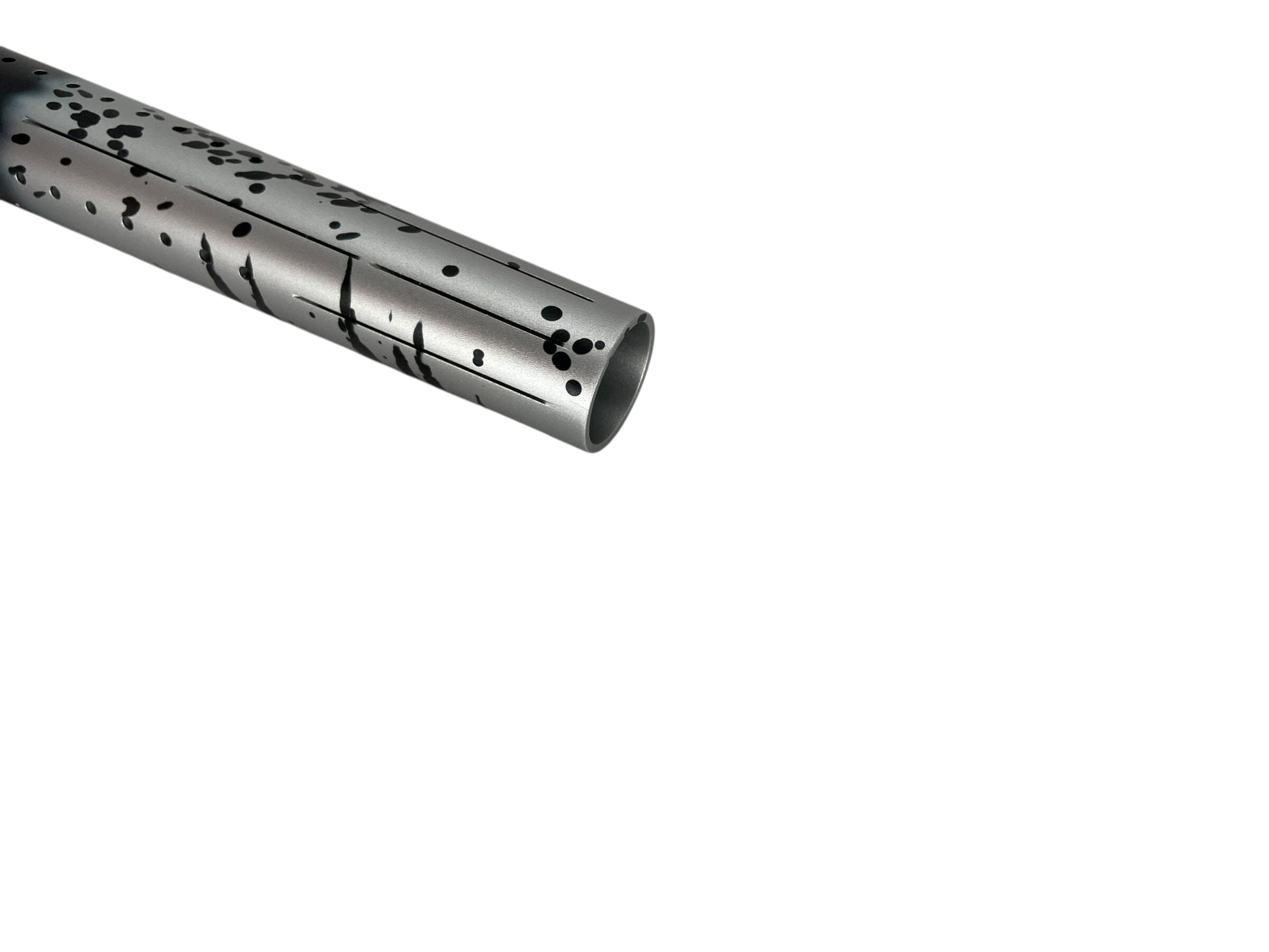 Used S63 PWR ELITE FOSSIL BARREL TIP - Black Silver / BLACK SPLASH Paintball Gun from CPXBrosPaintball Buy/Sell/Trade Paintball Markers, New Paintball Guns, Paintball Hoppers, Paintball Masks, and Hormesis Headbands