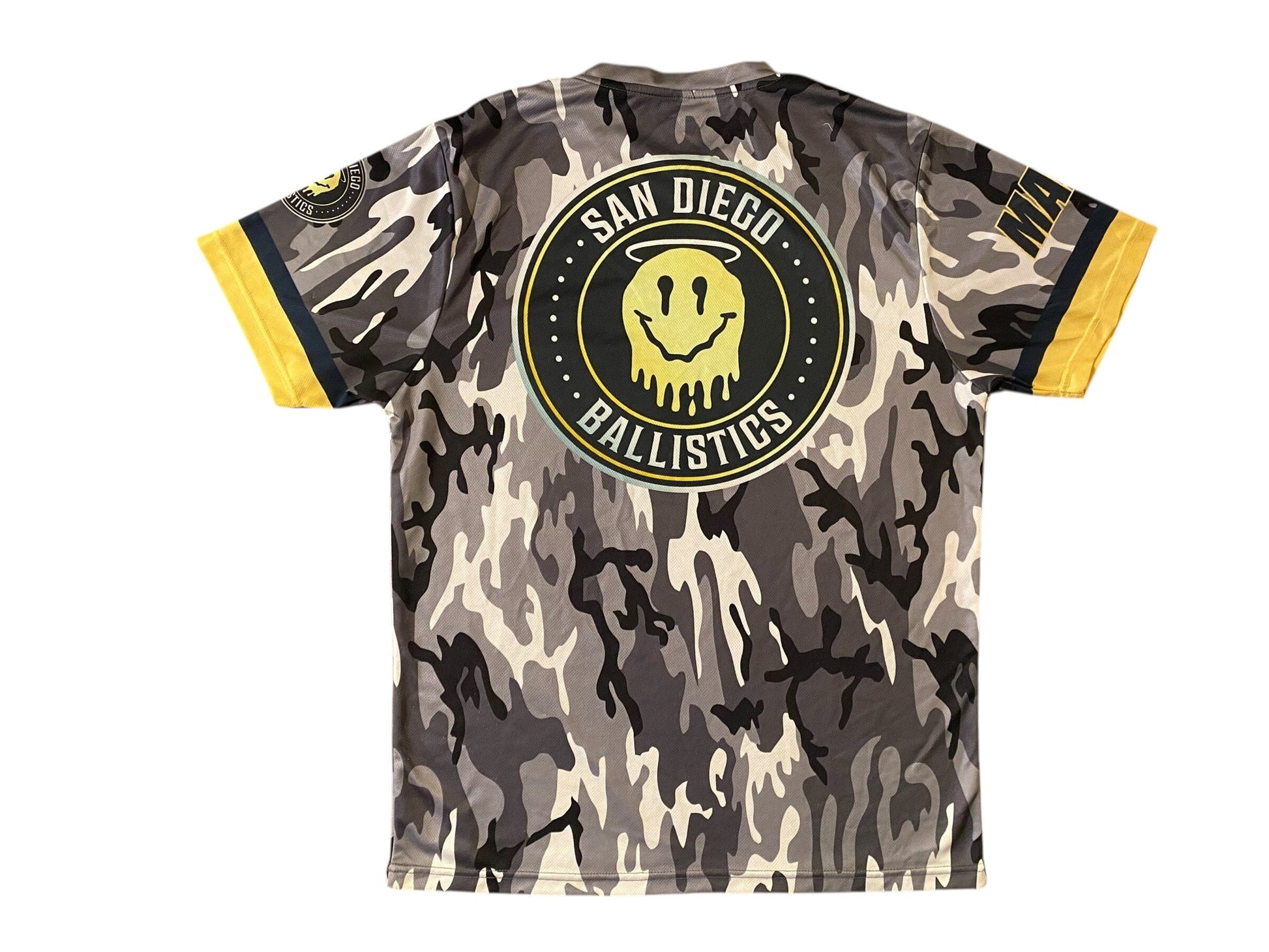 Used San Diego Ballistics Major Athletic Paintball Shirt : size XL Paintball Gun from CPXBrosPaintball Buy/Sell/Trade Paintball Markers, New Paintball Guns, Paintball Hoppers, Paintball Masks, and Hormesis Headbands