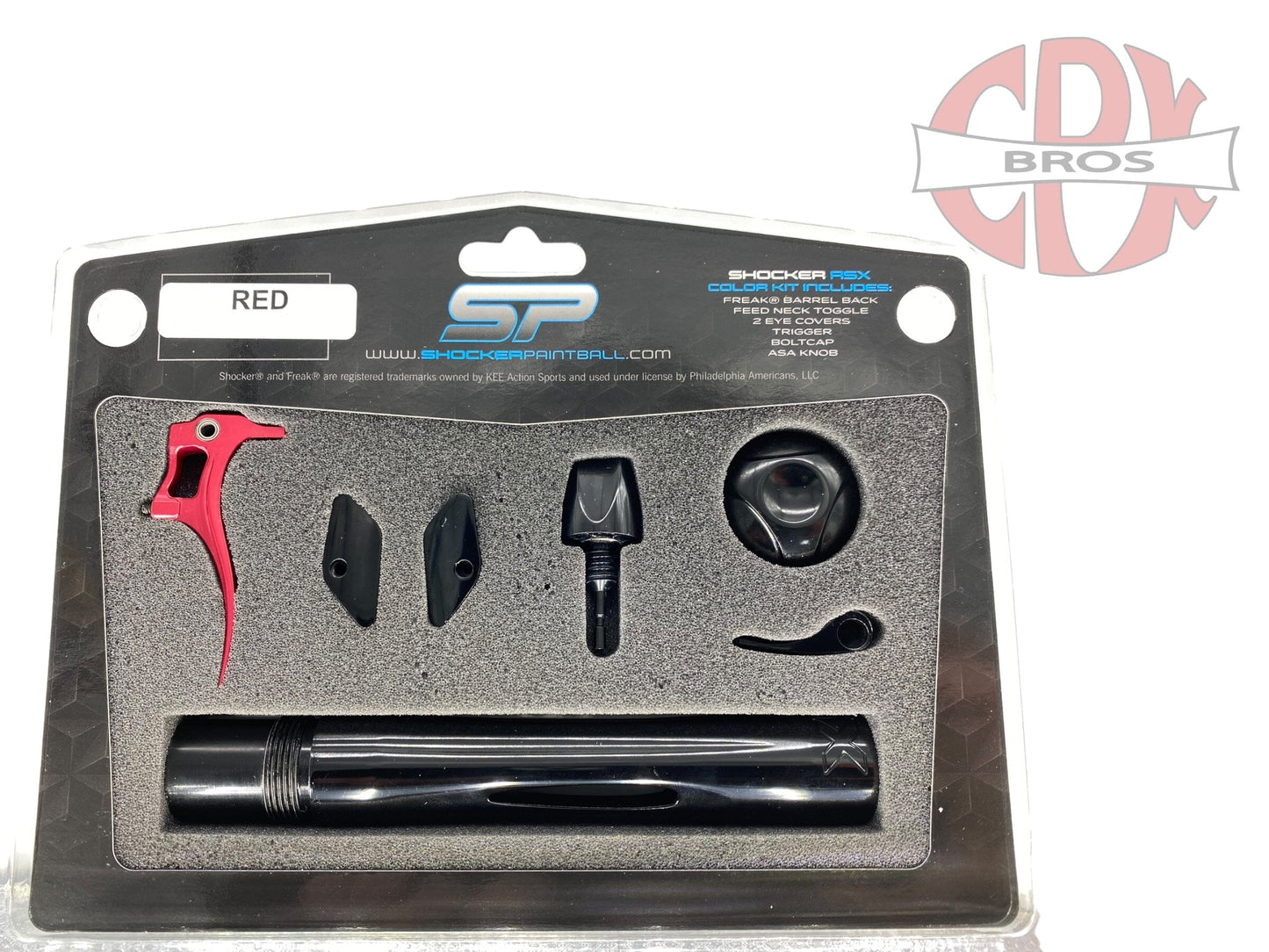 Used Shocker Rsx Color Accent Kit- Red/Black Paintball Gun from CPXBrosPaintball Buy/Sell/Trade Paintball Markers, New Paintball Guns, Paintball Hoppers, Paintball Masks, and Hormesis Headbands
