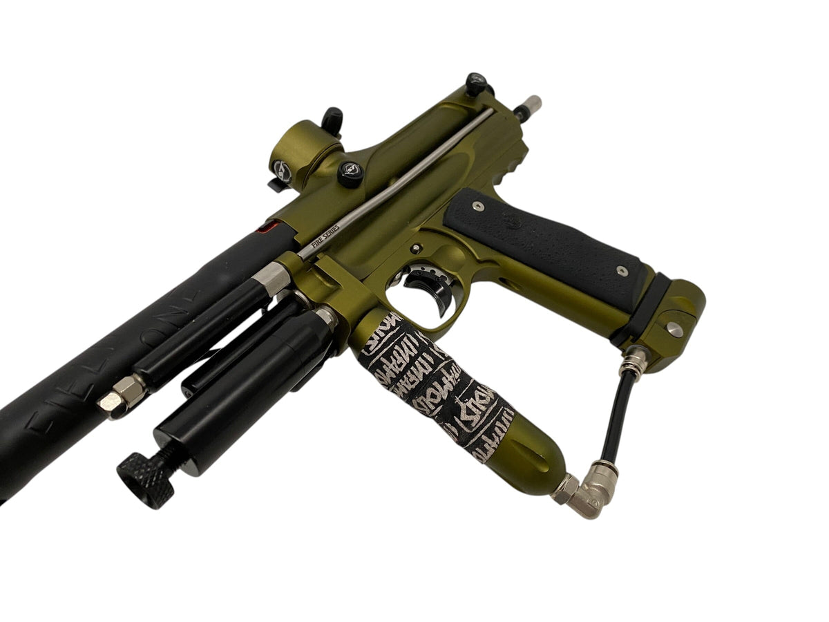 Used Shocktech Fire Series 2.0 Auto Cocker Olive/Black Paintball Gun Paintball Gun from CPXBrosPaintball Buy/Sell/Trade Paintball Markers, New Paintball Guns, Paintball Hoppers, Paintball Masks, and Hormesis Headbands