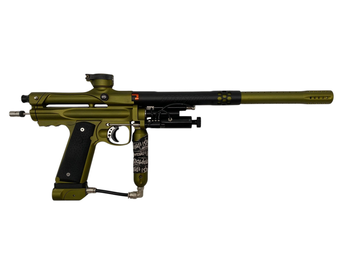 Used Shocktech Fire Series 2.0 Auto Cocker Olive/Black Paintball Gun Paintball Gun from CPXBrosPaintball Buy/Sell/Trade Paintball Markers, New Paintball Guns, Paintball Hoppers, Paintball Masks, and Hormesis Headbands