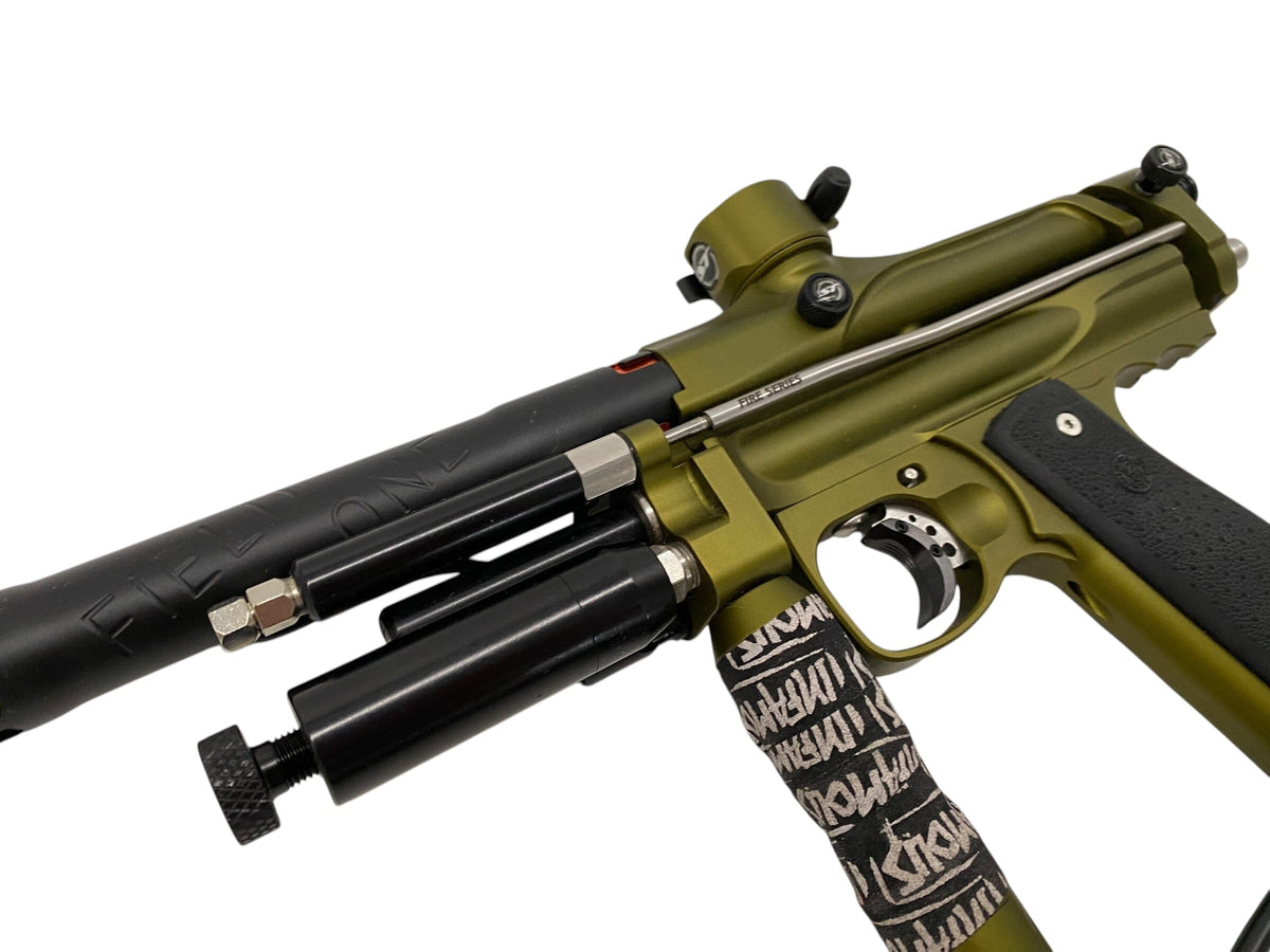 Used Shocktech Fire Series 2.0 Auto Cocker Olive/Black Paintball Gun Paintball Gun from CPXBrosPaintball Buy/Sell/Trade Paintball Markers, New Paintball Guns, Paintball Hoppers, Paintball Masks, and Hormesis Headbands