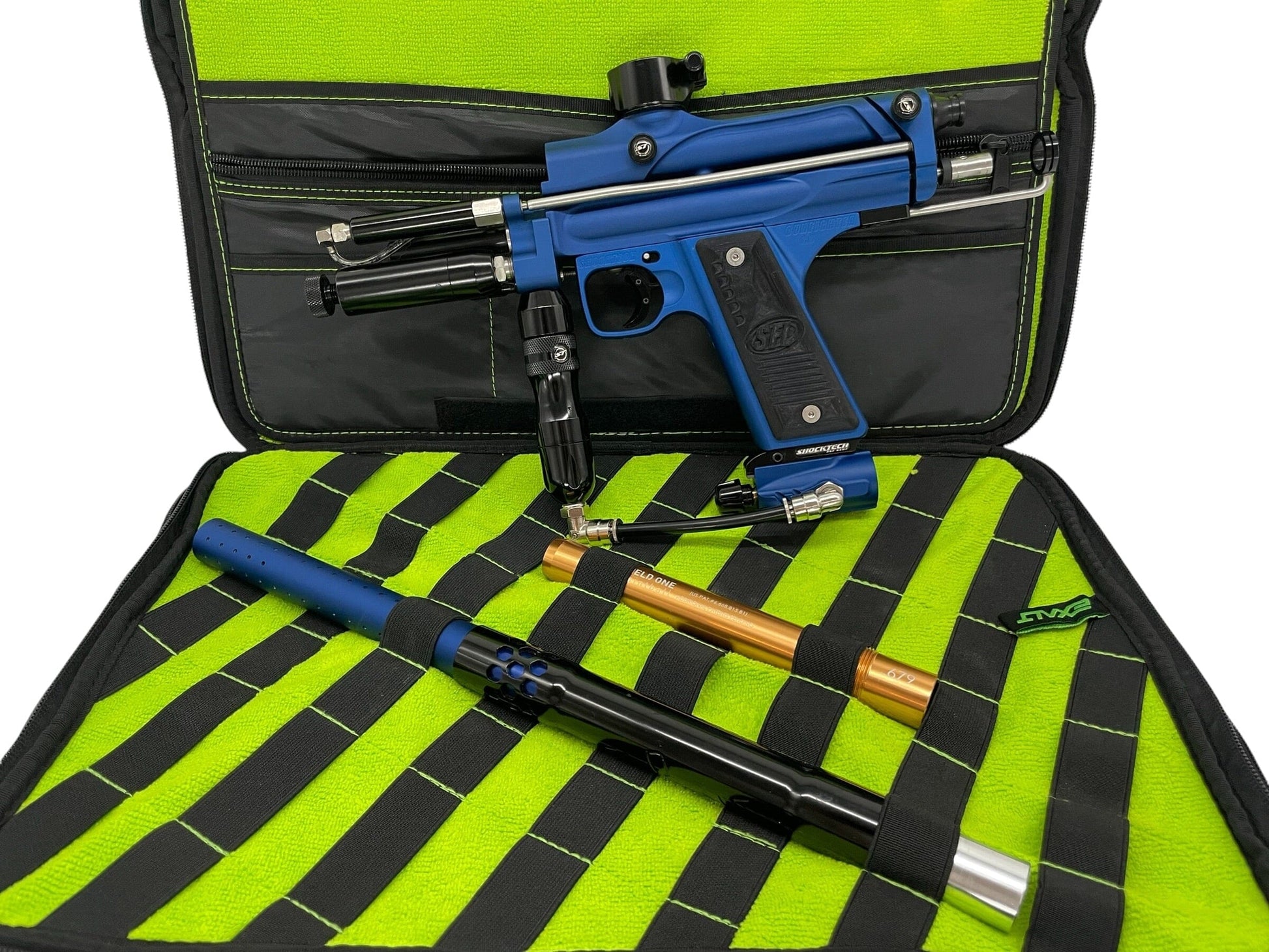 Used Shocktech USA FIRE Series 1.5 Blue/Black Paintball Gun from CPXBrosPaintball Buy/Sell/Trade Paintball Markers, New Paintball Guns, Paintball Hoppers, Paintball Masks, and Hormesis Headbands