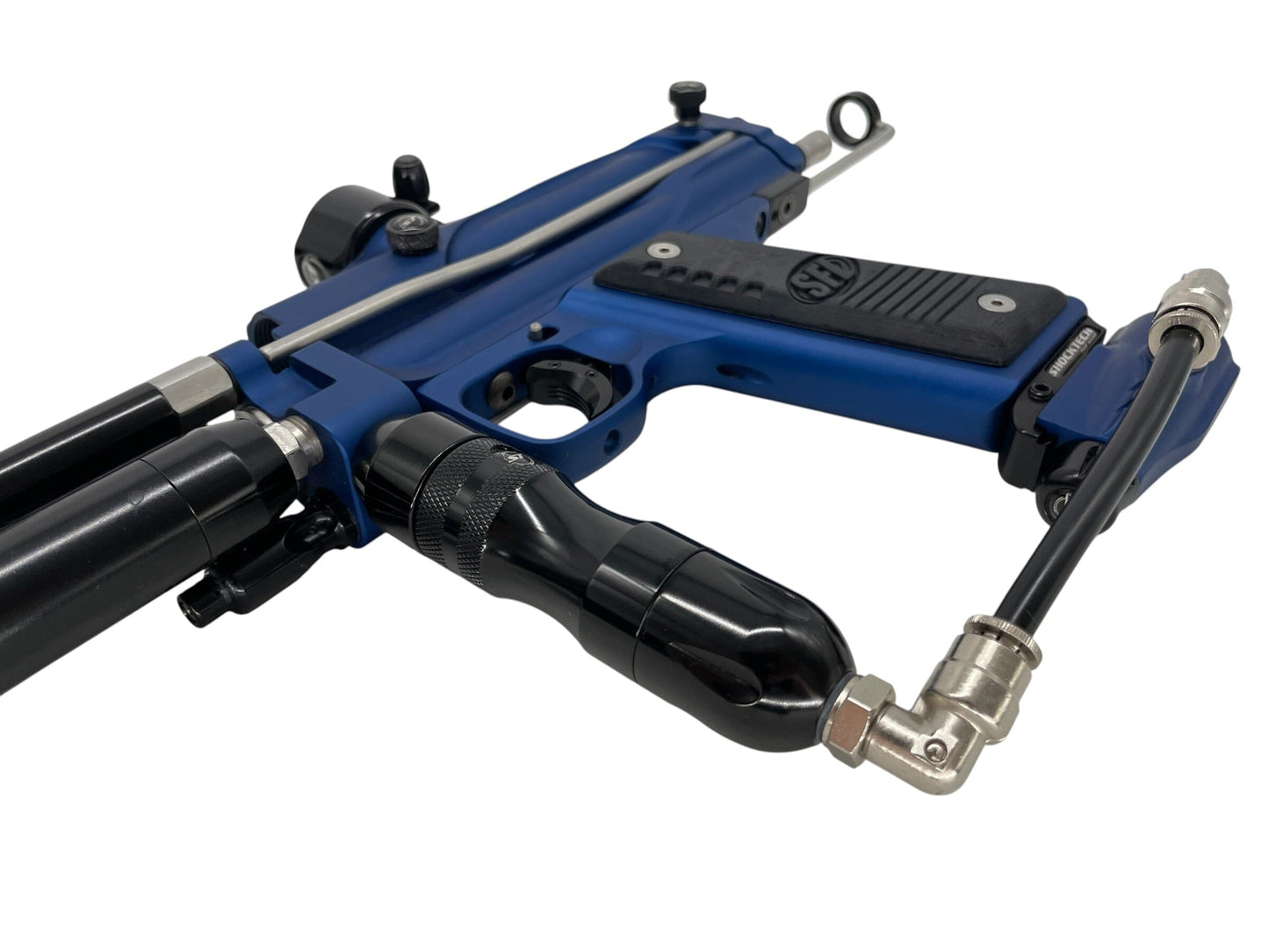 Used Shocktech USA FIRE Series 1.5 Blue/Black Paintball Gun from CPXBrosPaintball Buy/Sell/Trade Paintball Markers, New Paintball Guns, Paintball Hoppers, Paintball Masks, and Hormesis Headbands