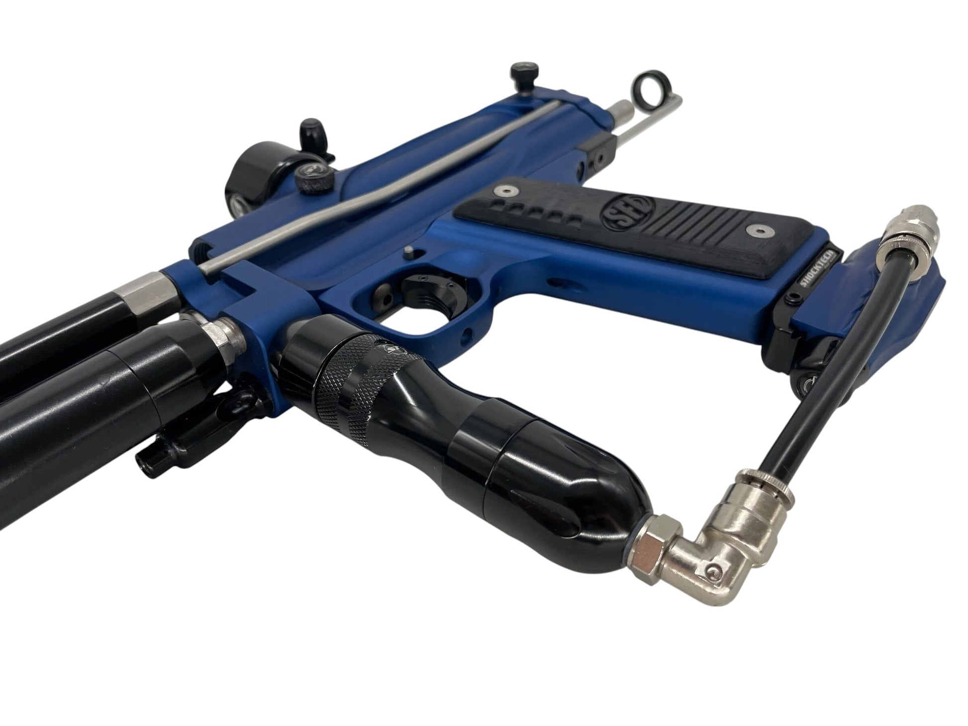 Used Shocktech USA FIRE Series 1.5 Blue/Black Paintball Gun from CPXBrosPaintball Buy/Sell/Trade Paintball Markers, New Paintball Guns, Paintball Hoppers, Paintball Masks, and Hormesis Headbands