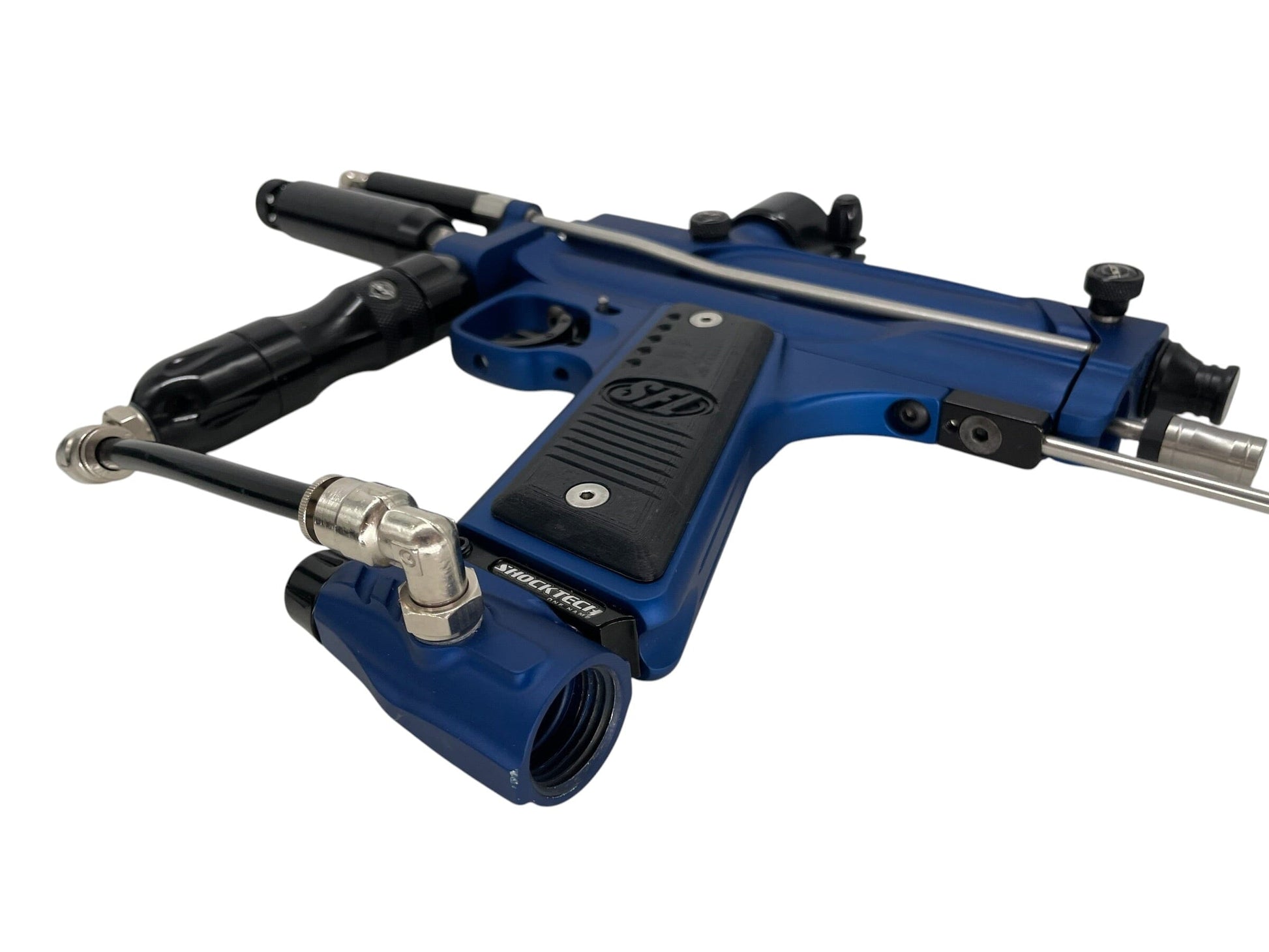 Used Shocktech USA FIRE Series 1.5 Blue/Black Paintball Gun from CPXBrosPaintball Buy/Sell/Trade Paintball Markers, New Paintball Guns, Paintball Hoppers, Paintball Masks, and Hormesis Headbands
